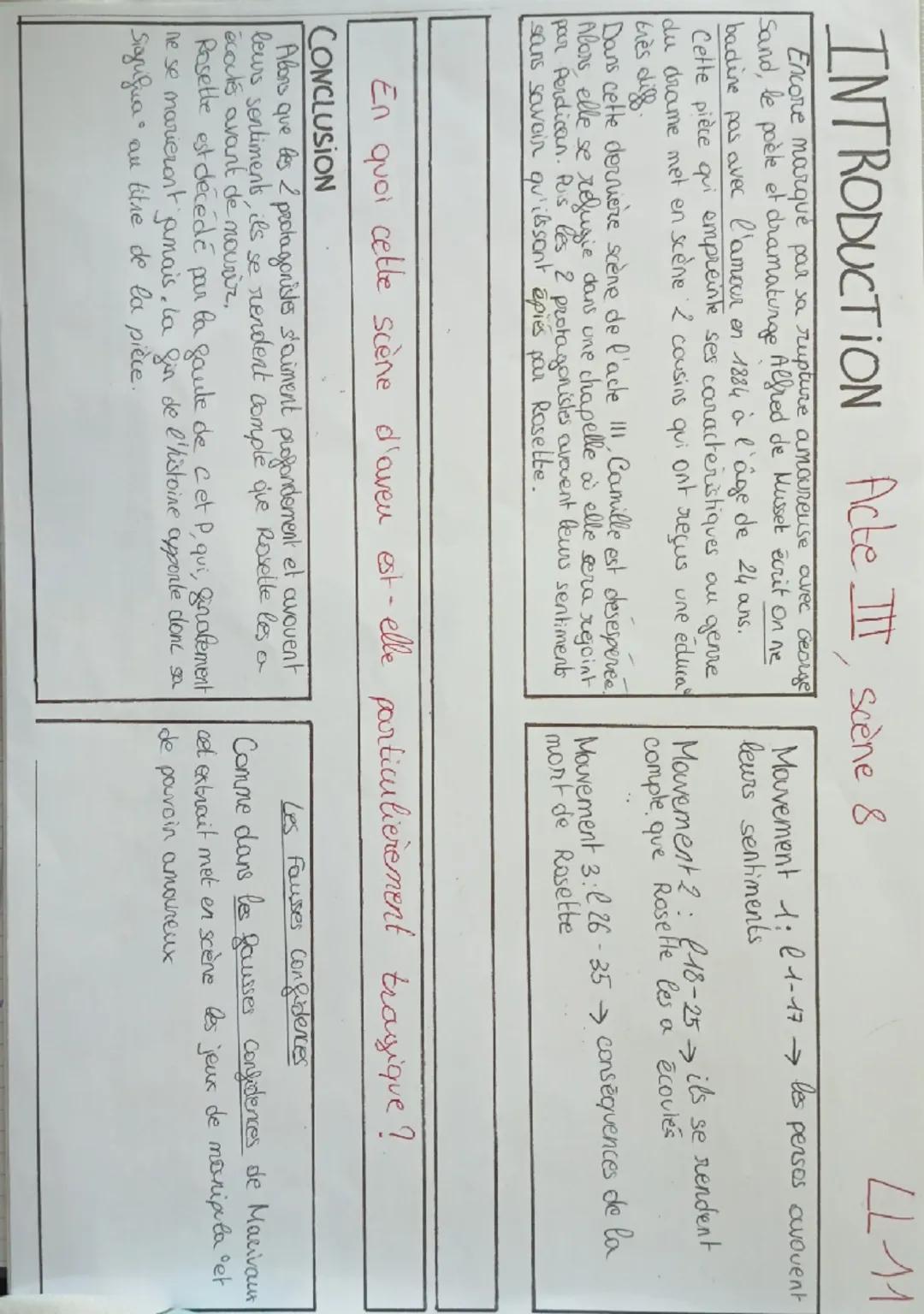 Lecture linéaire acte 3, scène 8 on ne badine pas avec l'amour