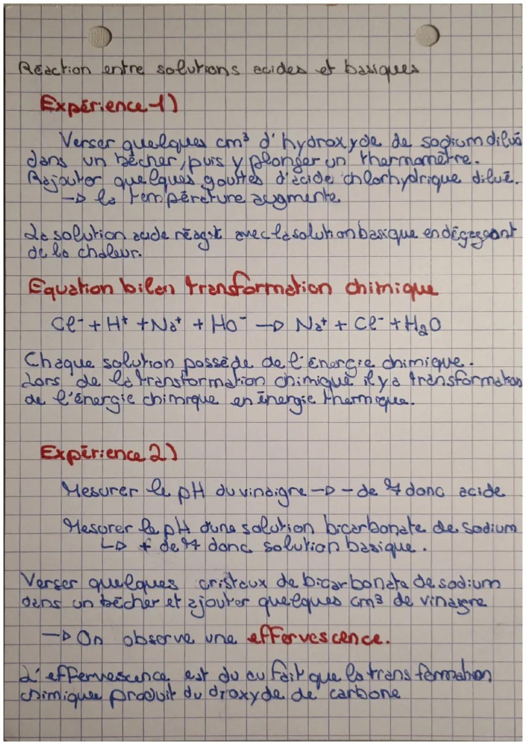 # Chimie
solutions acides et basiques.
Definition PH
de pit d'une solution est un nombresans unité compos
entre Oet 14.
Solution acide