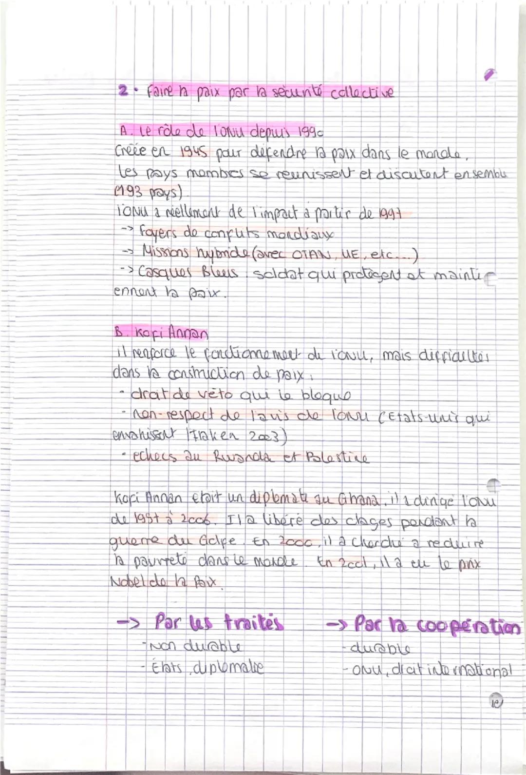 --- OCR Start ---
e
faire la guerre, faire ta paix
Axe 2:
1. Faire la querre par les traités
Traité de paix document precis rendbent compte