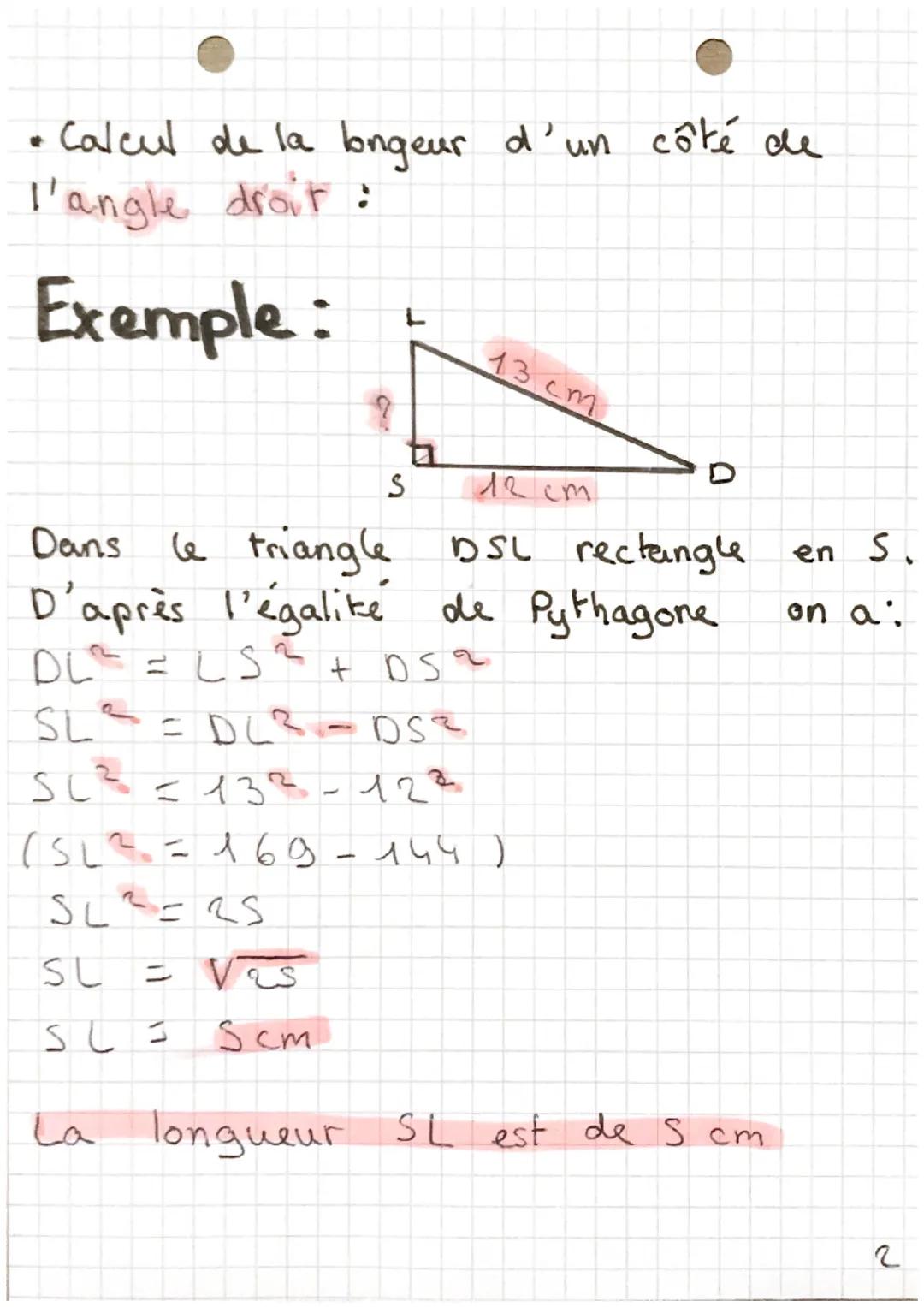 # Théorème de Pythagore
* Calcul de la longeur de l'hypotenuse:
Exemple:
2,4cm
C
A
3,2 cm
Dans le triangle ABC rectangle en A. D'