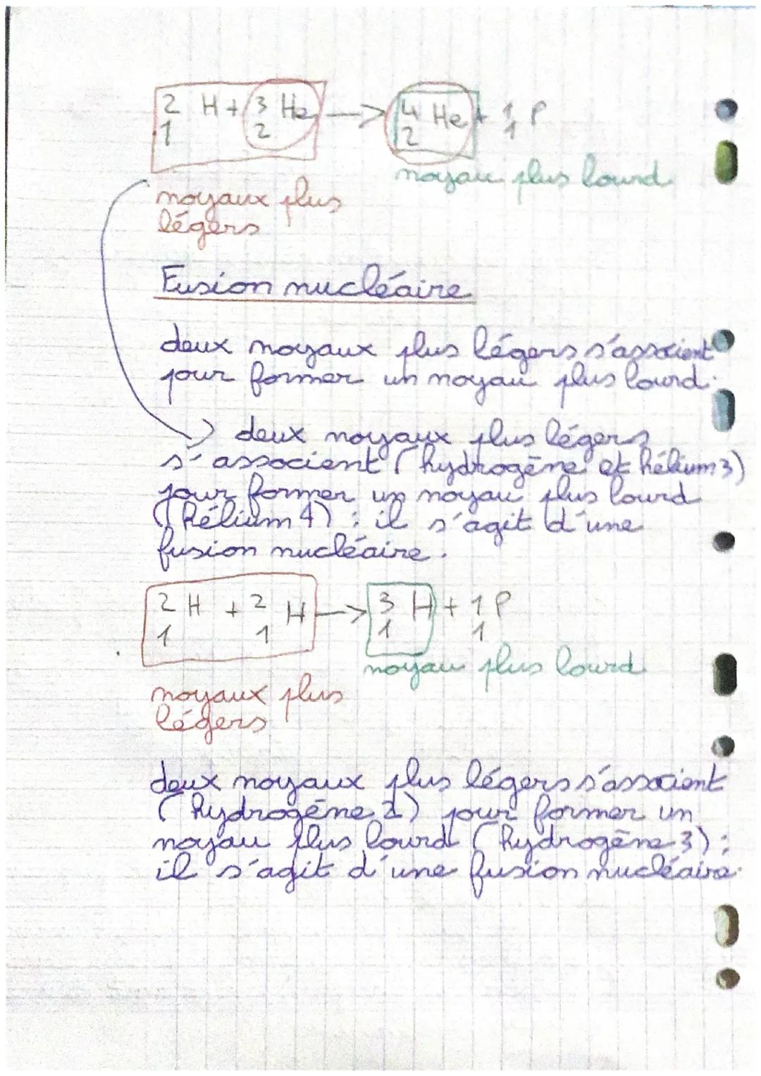 0
physique - chimie révision 2
Fusion et fission nucléaire
Parmi les transformations suivantes,
identifier les reactions de fusion et de
fis