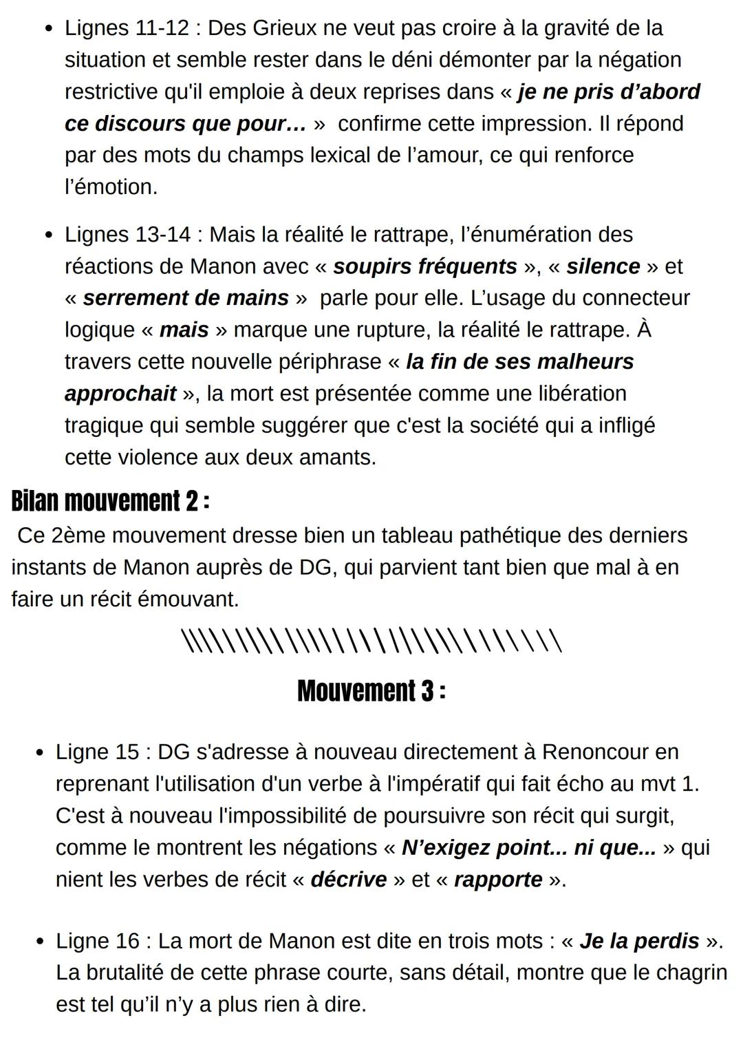 --- OCR Start ---
La mort - Manon
Lescaut
LL7
element introduction:
→ L'extrait étudié aujourd'hui est issu du roman Manon Lescaut écrit par