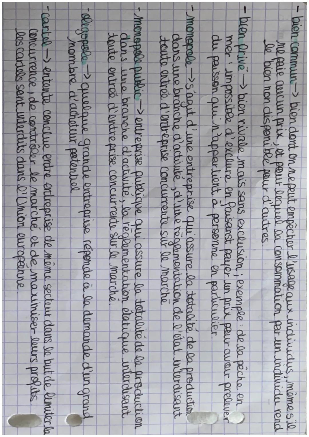 Chapitre
- les types de défaillance: • asymetrie d'information
• concurrence imparfaite.
• externalités
bien public
l'état
economie
essaye d
