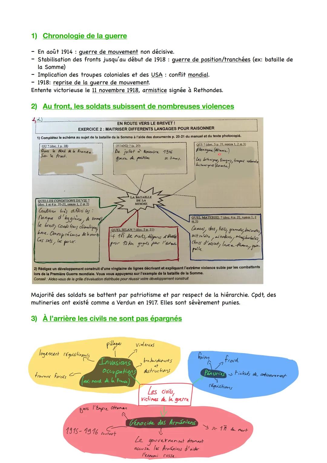 # Fiche de révision DS d'histoire n°1
Leçon 1: Civils et militaires dans la première guerre mondiale
Au début du XXe siècle: tensions entr