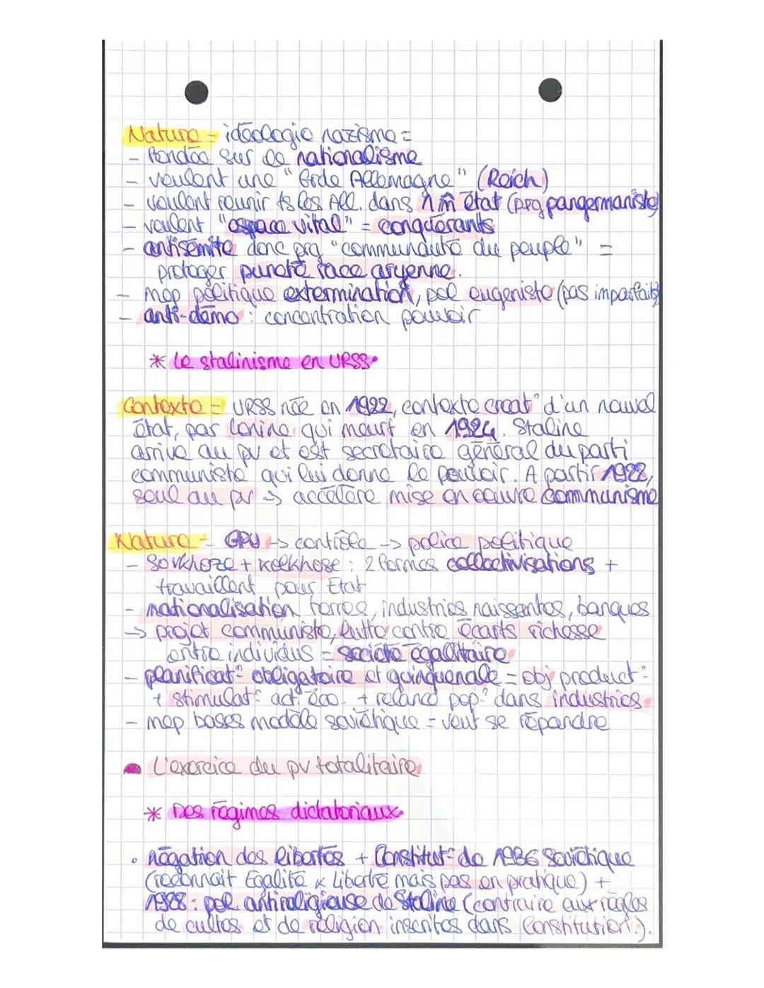 histoiré
Los régimes totalitainos
• los idéologies des régimes totalitaires
*Ce fascisme italion
contexto = tensions sociales & éco 2 Mussol