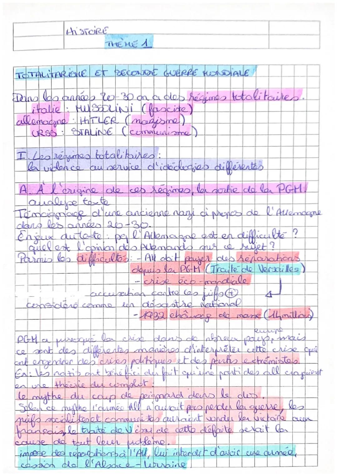 AT STORE
THE HE 1
TOTALITARISKE ET DECONDE GUERRE MONDIALE
Deurs les années t0-30 on a des régimes totalitaires.
Litalie: HUSSOLINI (fascite
