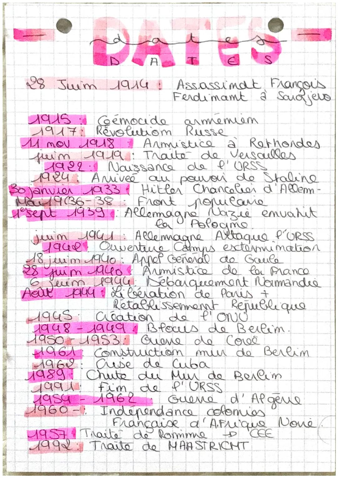 - d
- e
# DATES
- 28 Juim 1914: Assassinat François
Ferdimamt a Sardjevo
- 1915: Gémocide armemiёт
- 1917: Revolutiom Russe
- 11 mov 1918