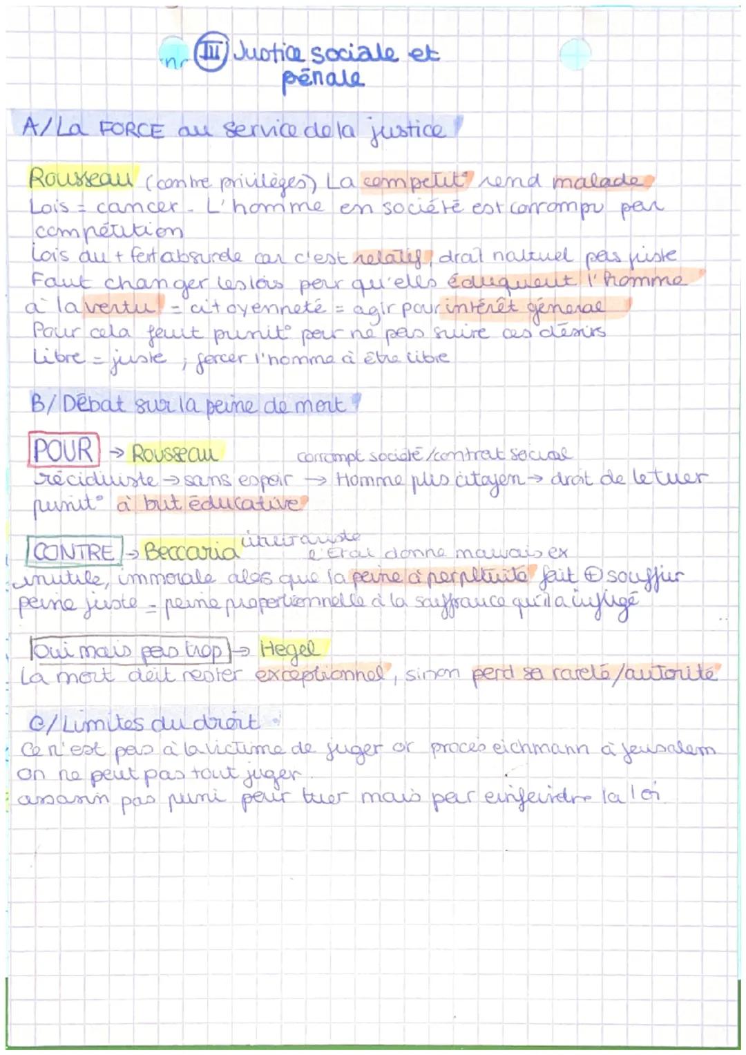 # n°1 JUSTICE
## ① L'IDEAL DE JUSTICE
### A/ L'EGALITE PROPORTIONNELLE / égalite arithmetique.
société juste = chacun recort ce qui lui r