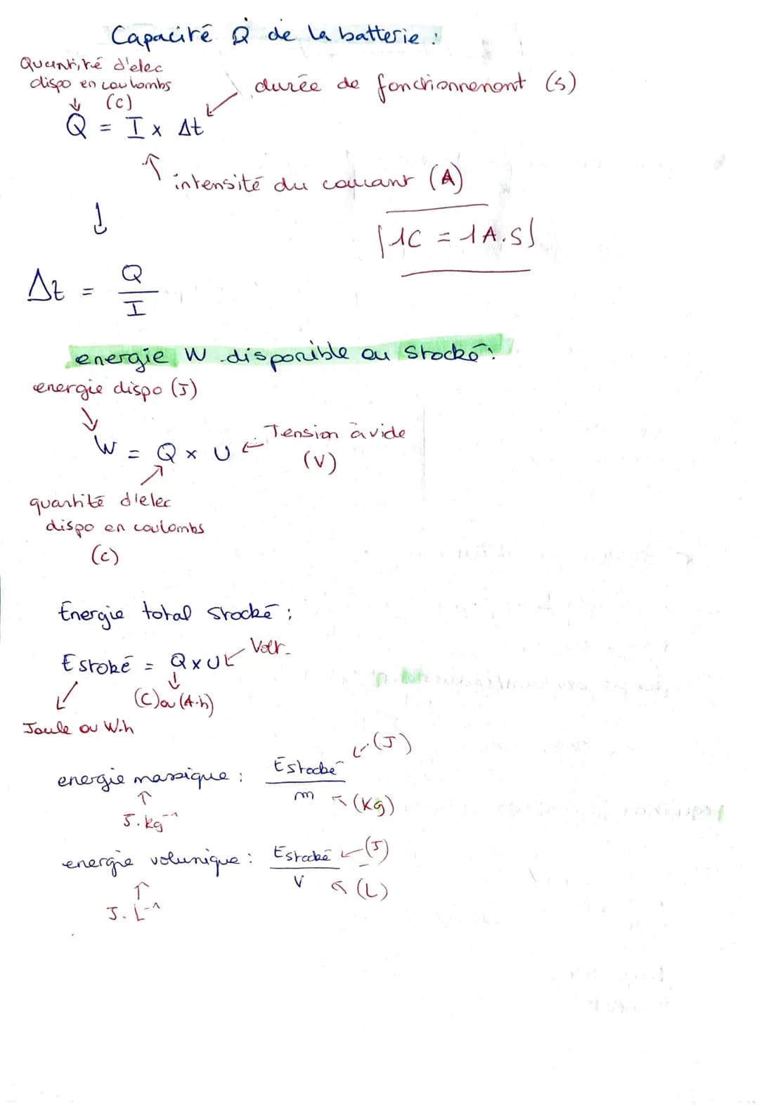 ## Revision chapitre 2
## Piles et accumulateur :
1)
### Diagrame energetique decharge :
Pile
energie chimique → Pile ou Accumulateur
Accumu