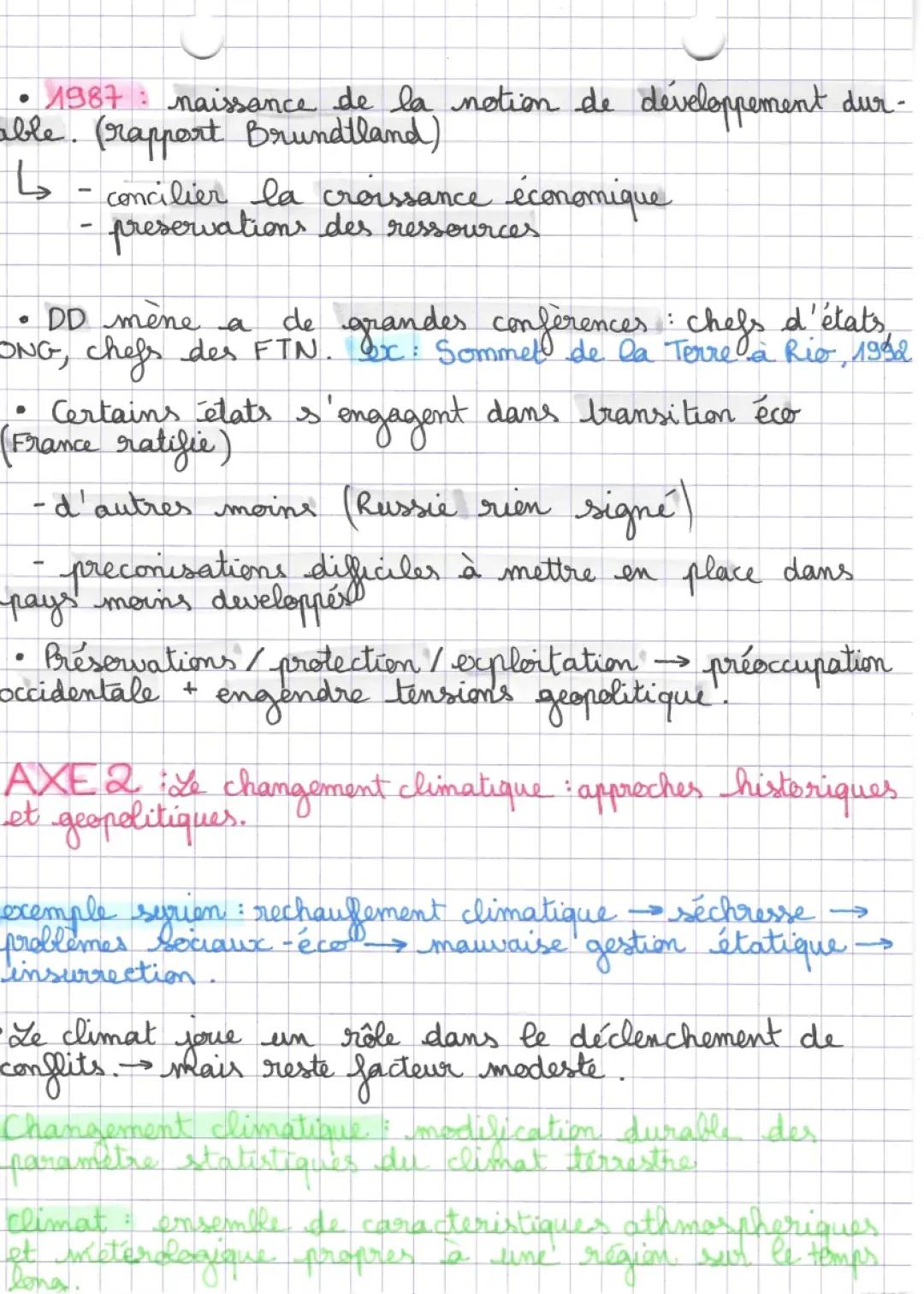 HGGSP AXE 2 Thème 5 : L'Environnement (3)