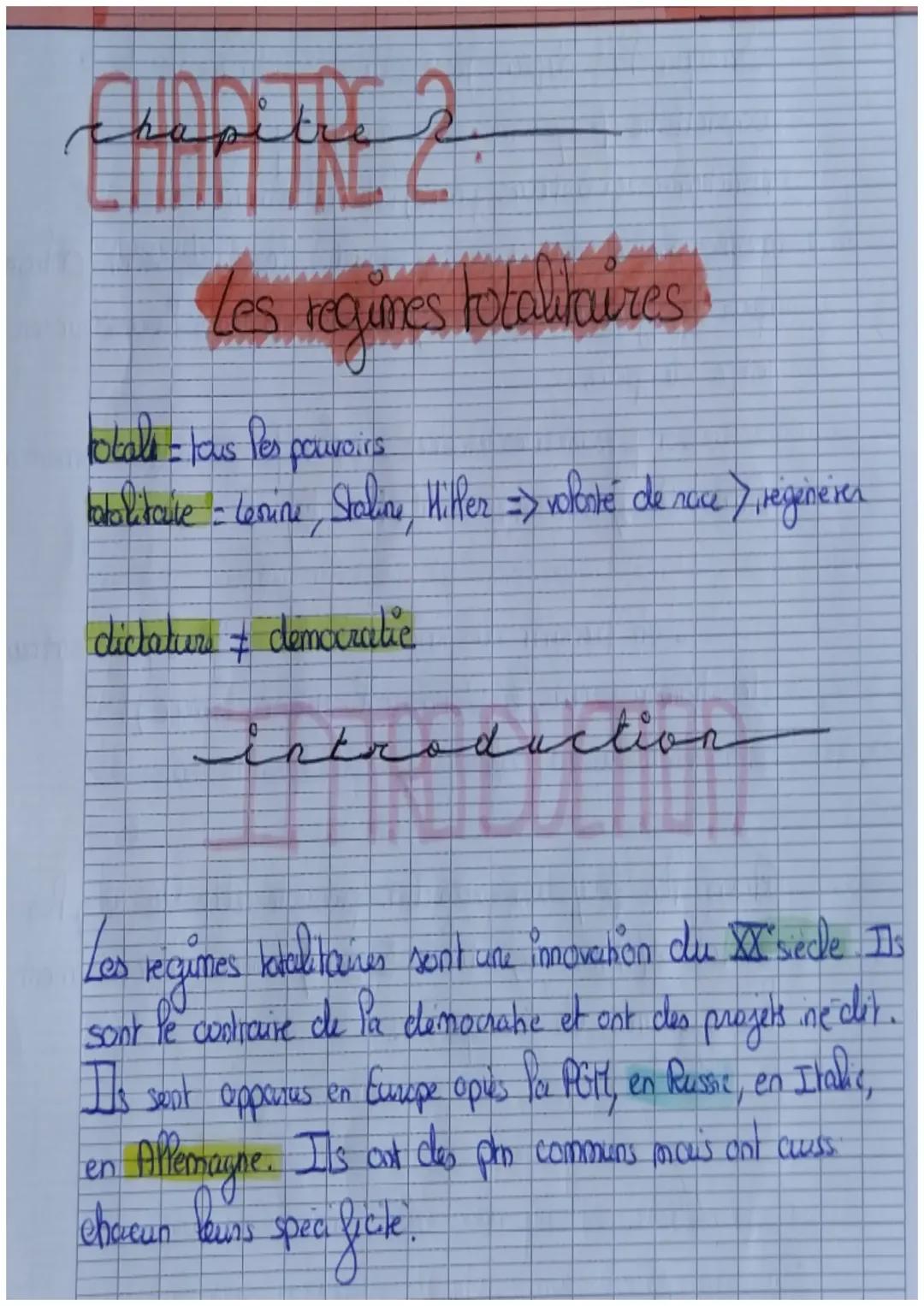 Les régimes totalitaires