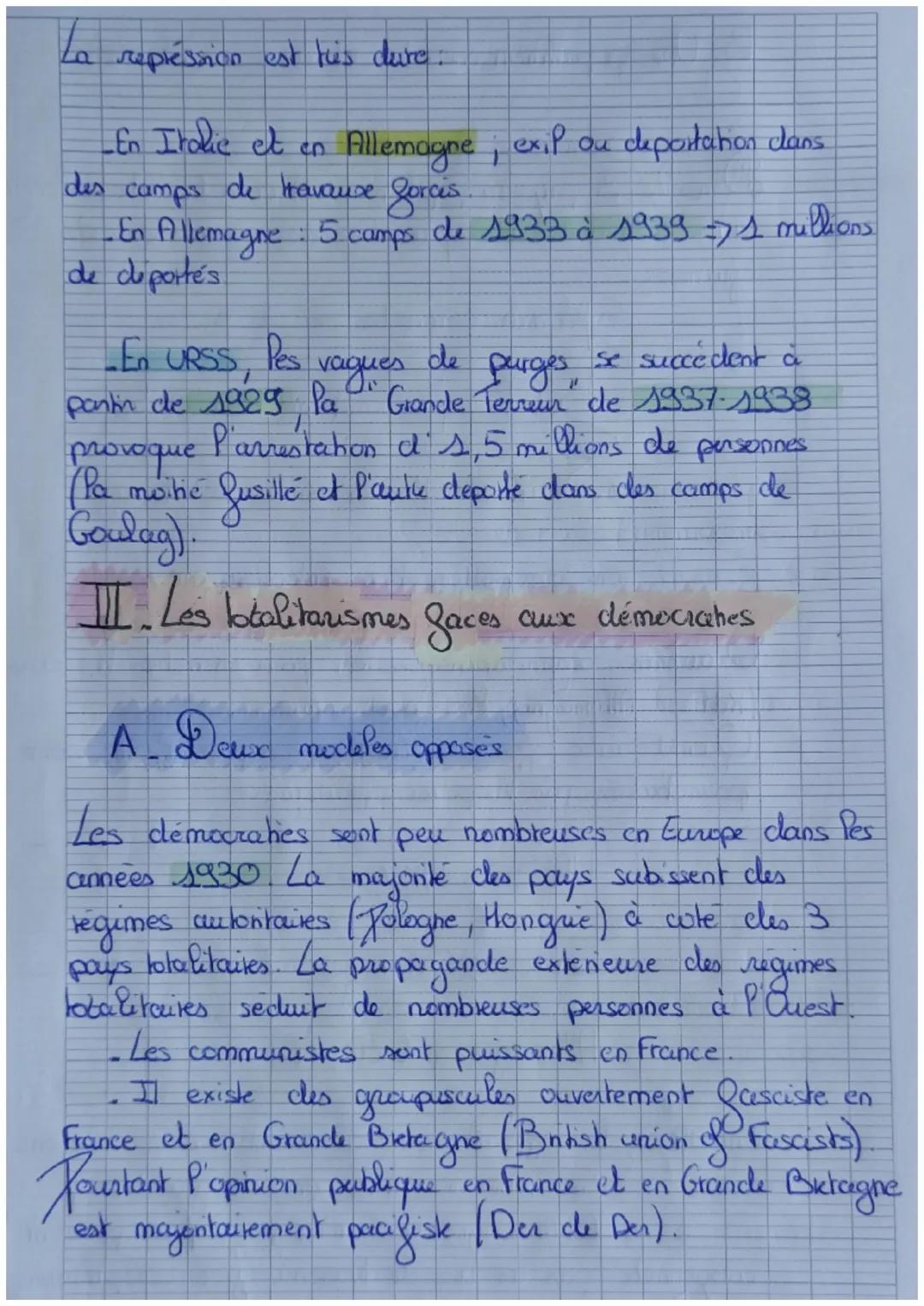 CHAPTRC 2
Les requires totaluloures
Total = lous les pouvoirs
totalitate - Lenine, Stalin Hitler => volonté de nace ), regenerer
dictature &