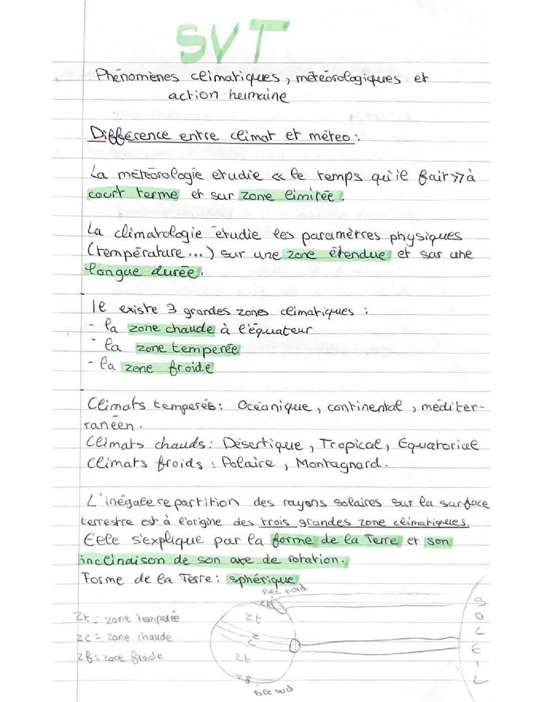Phénomènes climatiques, météorologiques et action humaine