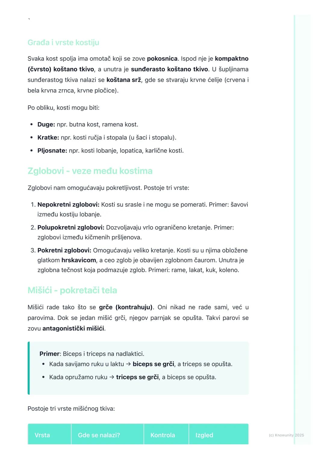 # Sistem organa za kretanje
Uvod u sistem organa za kretanje
Sistem organa za kretanje nam omogućava da se krećemo, trčimo, skačemo i
radi