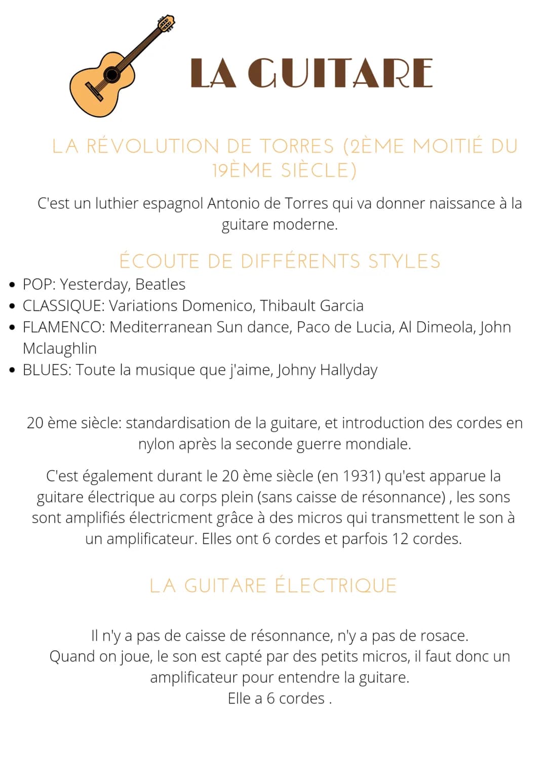 # LA GUITARE
## LA RÉVOLUTION DE TORRES (2ÈME MOITIÉ DU 19ÈME SIÈCLE)
C'est un luthier espagnol Antonio de Torres qui va donner naissance