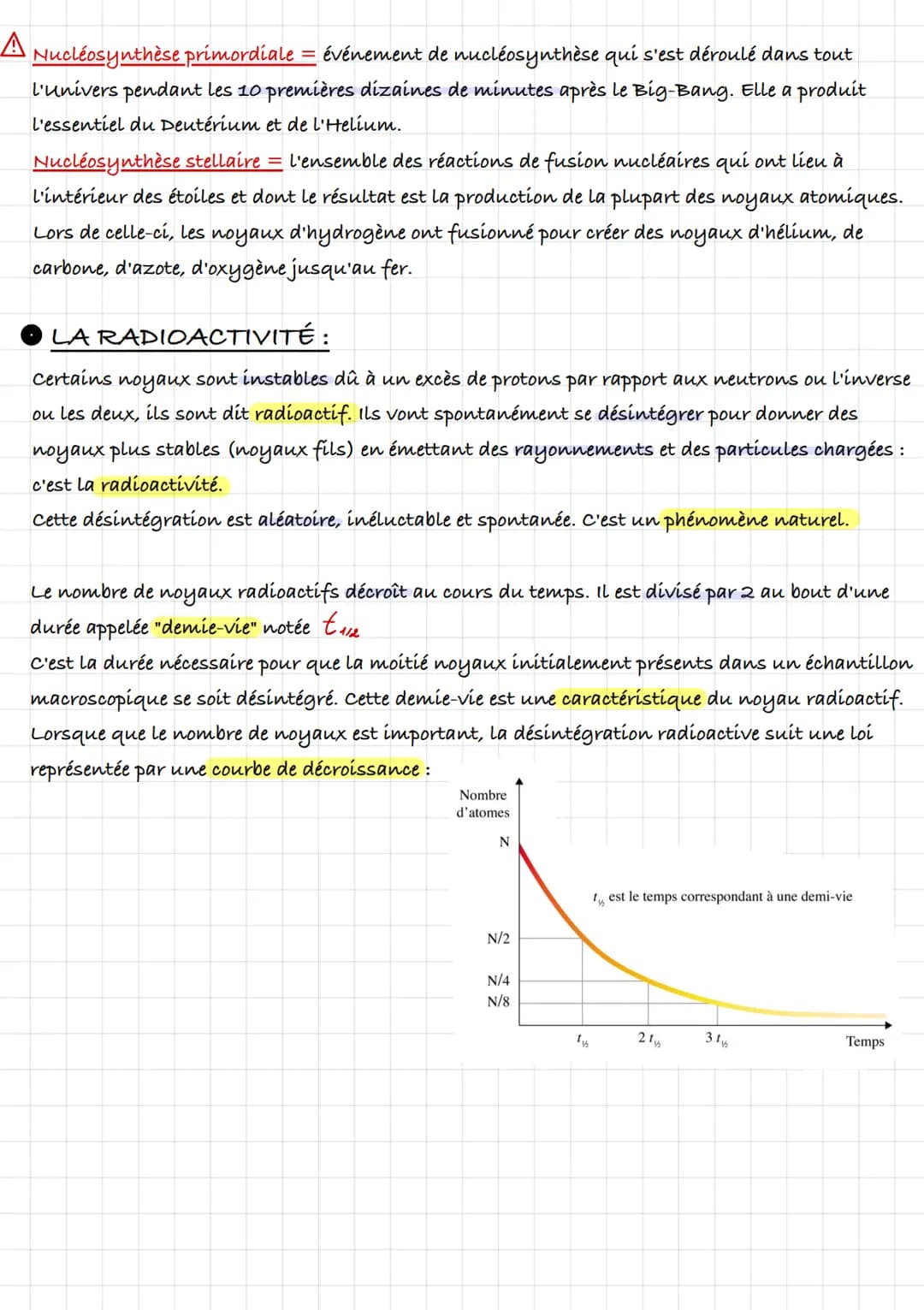 A Nucléosynthèse primordiale = événement de nucléosynthèse qui s'est déroulé dans tout
l'univers pendant les 10 premières dizaines de minute