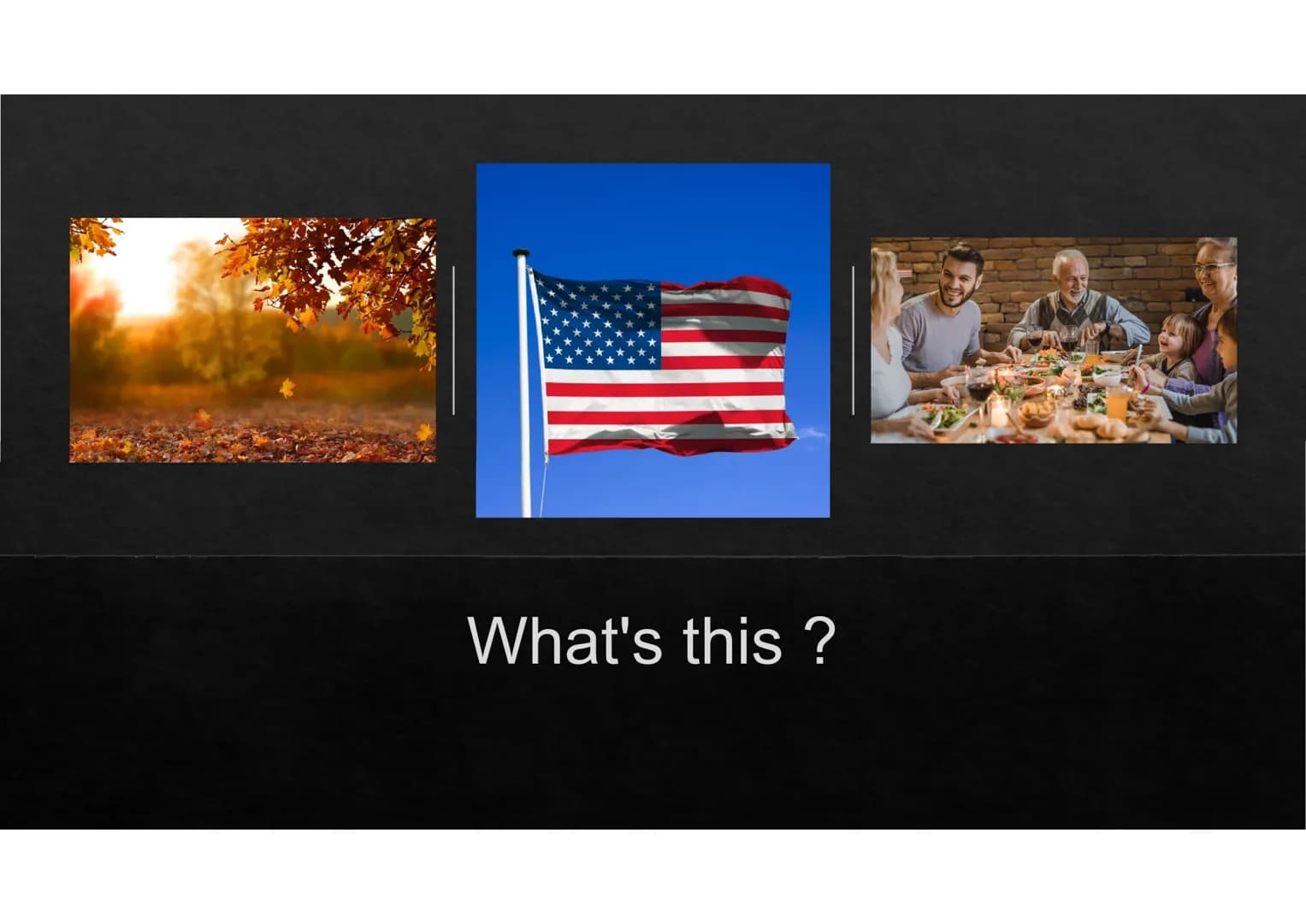 Anglais
Exposé / oral
Thanksgiving
Diaporama créé par @ilxn07 | K contenu Knowunity FR | ANGLAIS 5-4-3ème Thanksgiving What's this ? What is