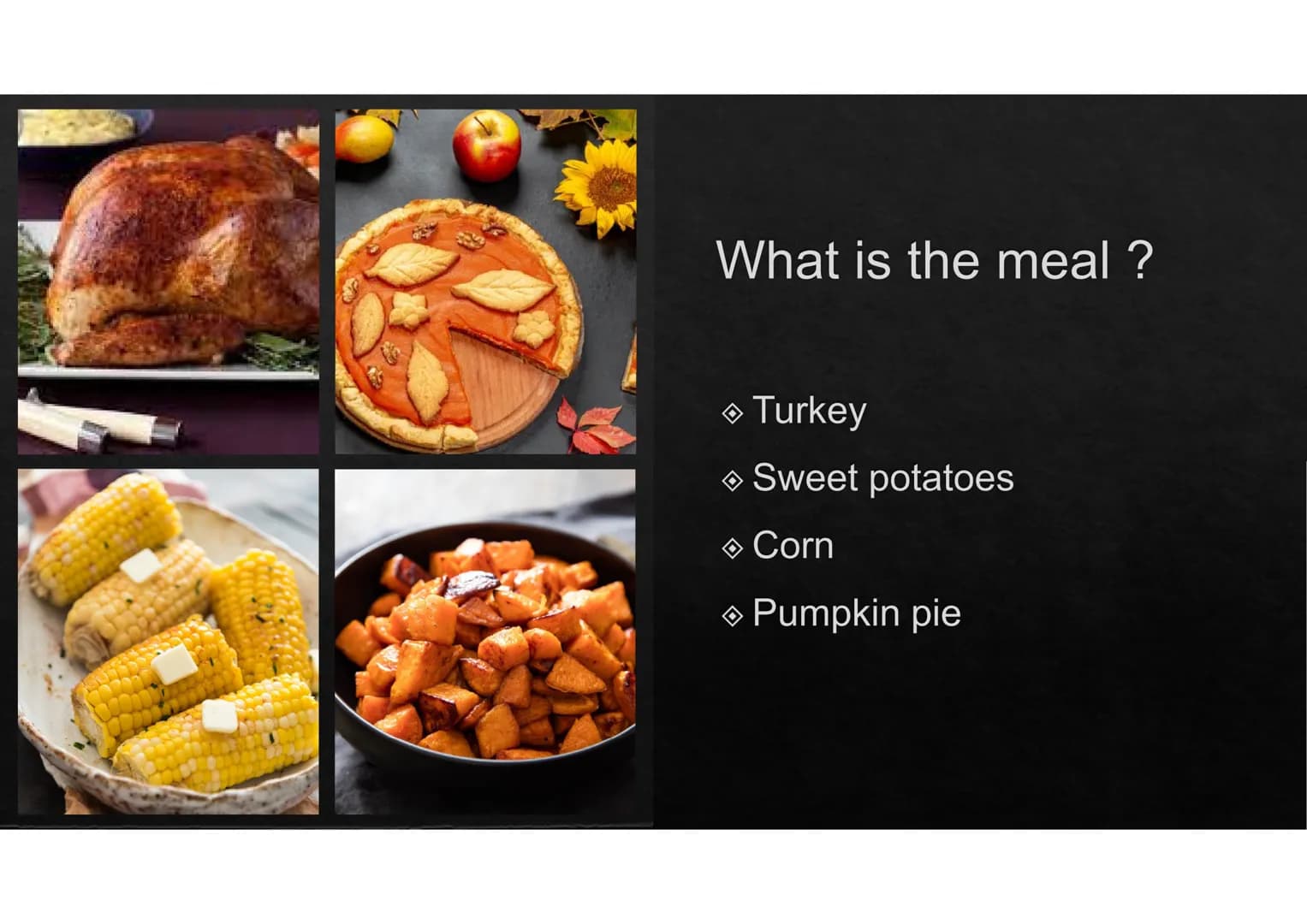 Anglais
Exposé / oral
Thanksgiving
Diaporama créé par @ilxn07 | K contenu Knowunity FR | ANGLAIS 5-4-3ème Thanksgiving What's this ? What is