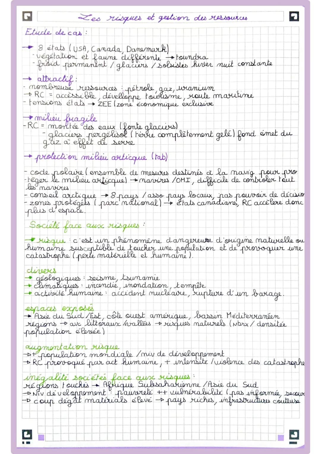 ## Les risques et gestion des ressources
### Etude de cas:
- 8 états (USA, Canada, Danemark)
- végétation et faune différente → toundra
- f