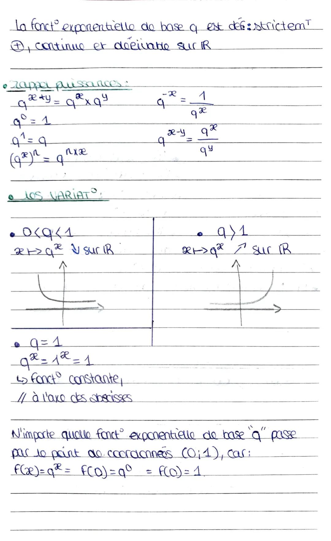 # SEQUENCE 4: fonctions exponentieues
Bomas suites gómétriques:
- Lorsque (Un) est une suite géométrique de
Raison 9. pair tais entiers net