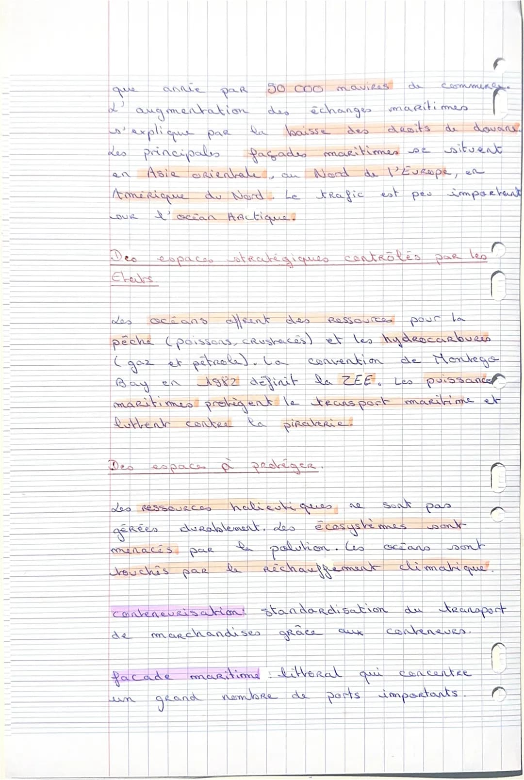 programme
4ème
Géographie : Fiche de révision.
Thème 3: Des espaces transformés par la mondialisation.
Chapitre 5
du programme Chapitre 1: M