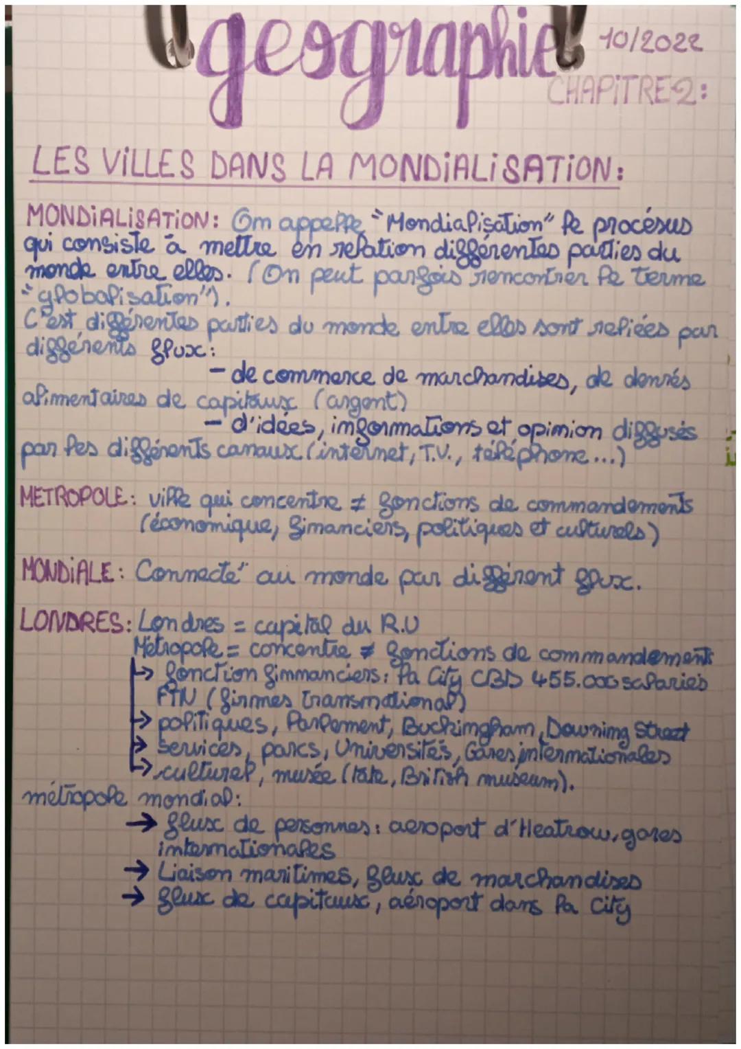geographie
ESPACES ET PAYSAGES DE L'URBANISATION:
A de
10/2022
CHAPITRE 1:
nombre d'habitants elle est plus élevée en siffe qu'à
Pa campagne