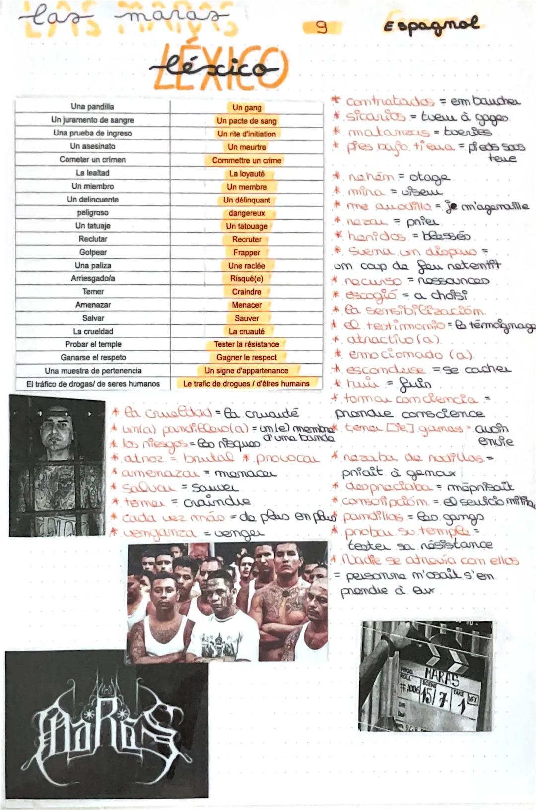 las maras
Una pandilla
Un juramento de sangre
Una prueba de ingreso
Un asesinato
Cometer un crimen
La lealtad
Un miembro
Un delincuente
peli