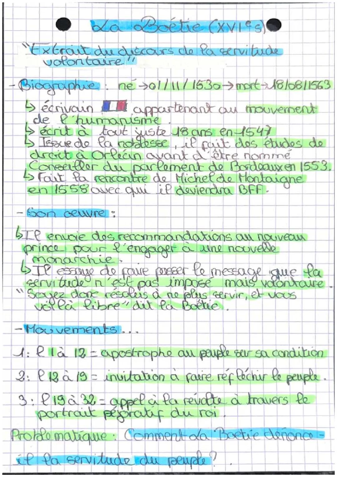 La Boetie « discours de la servitude volontaire »