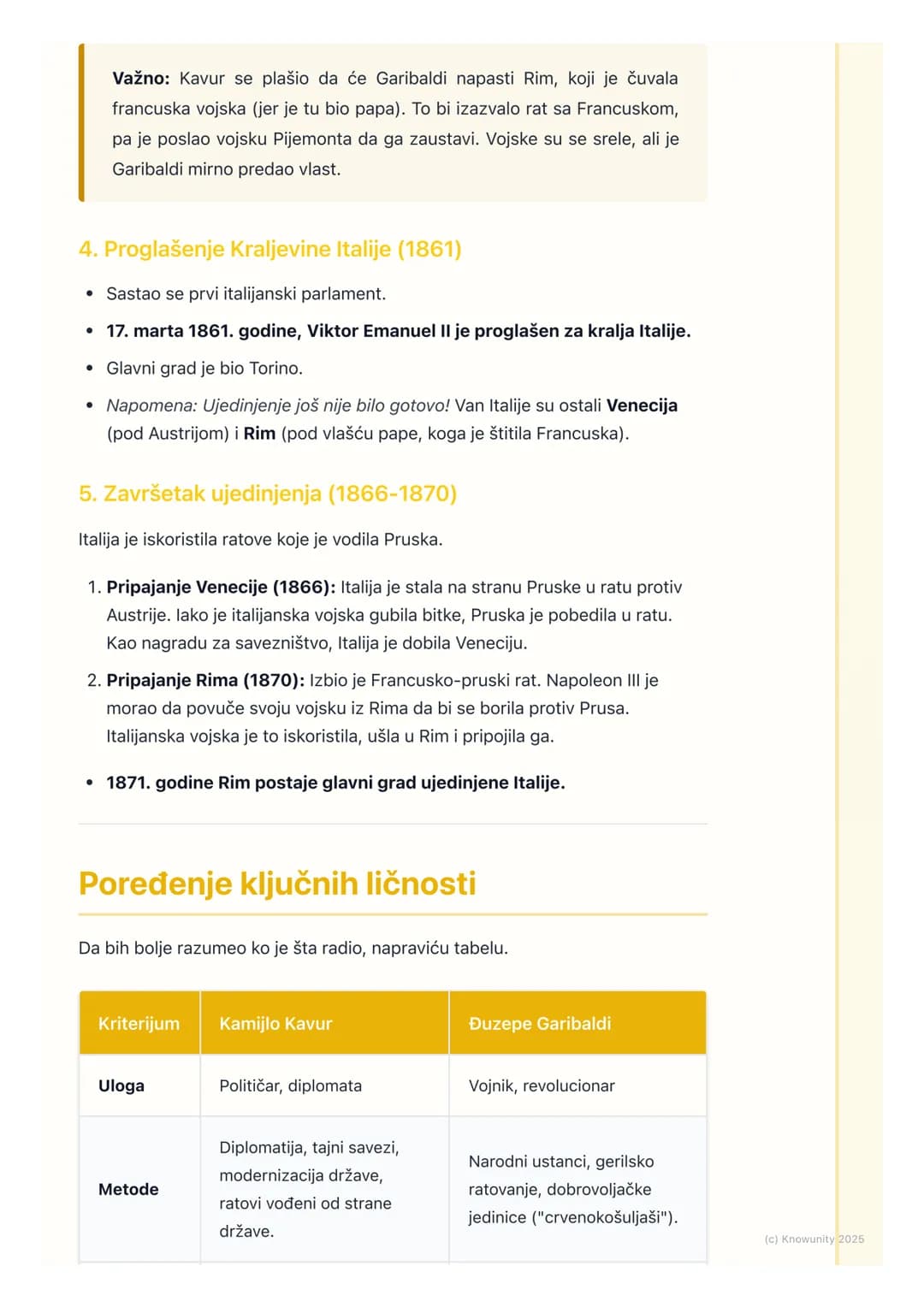 # Ujedinjenje Italije
Uvod: Italija pre ujedinjenja
Posle Bečkog kongresa 1815. godine, Italija nije bila jedinstvena država. Bila je
pode