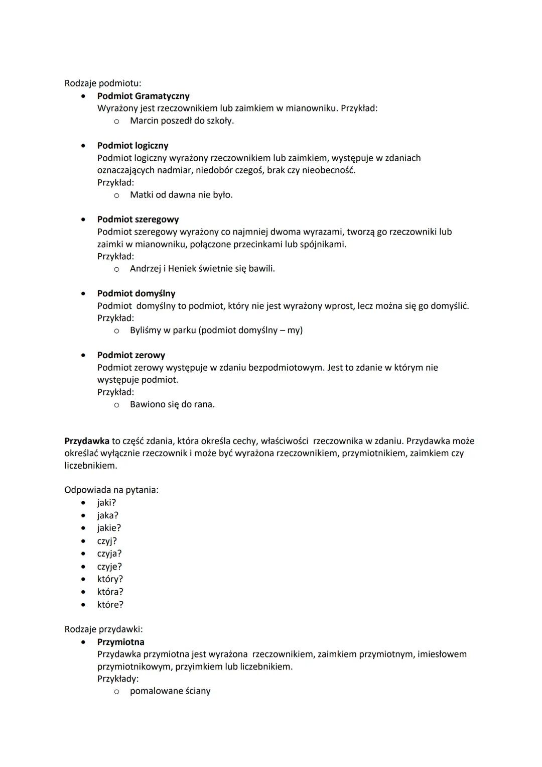# Części zdania. Podmiot logiczny
i gramatyczny.
Części zdania to elementy tworzące podstawową jednostkę składniową, czyli zdanie.
W języku