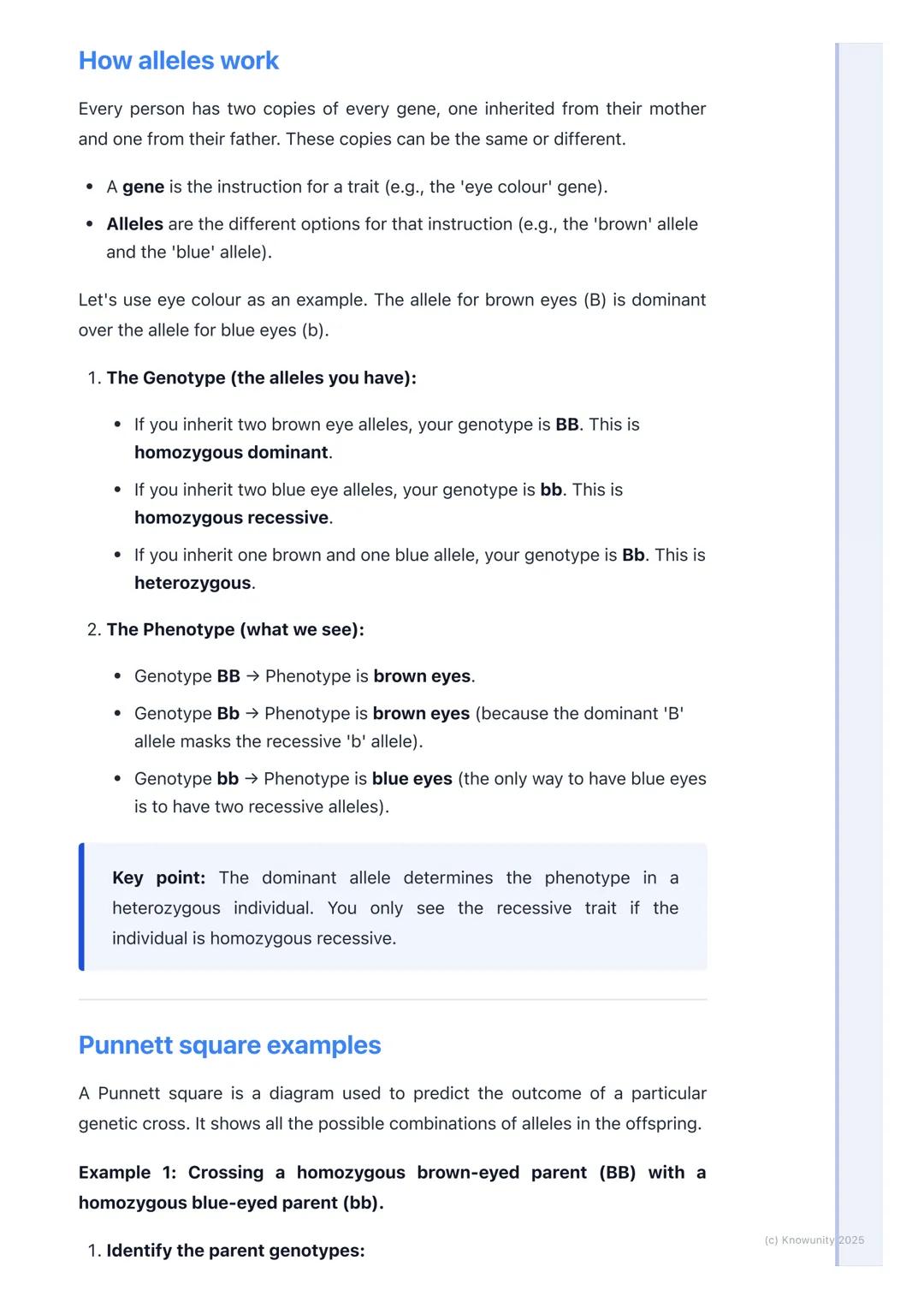 # Alleles and Inheritance
What are alleles and inheritance?
This is about how we get our traits, like eye colour or hair colour, from our