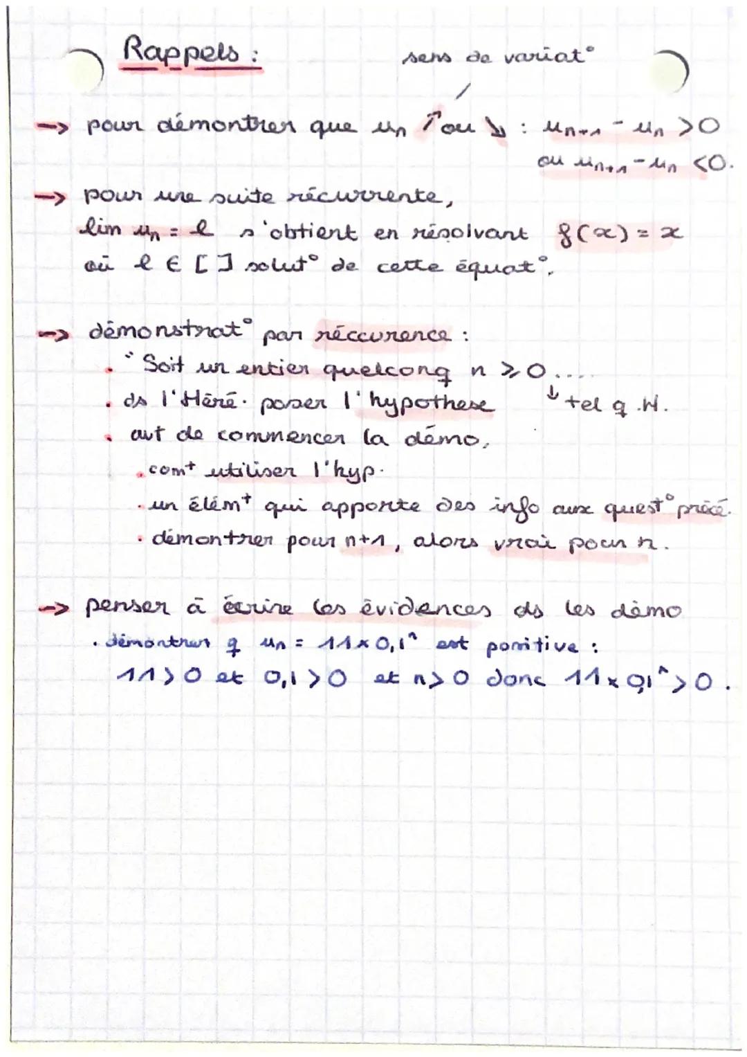 -> Un arithmétiq s'il y a MEIR pour tout na no:
(un = 1₂ + nn)
un tr
Un géométrig s'il y a qER pour tout na no:
Vn+₁ = V₂ x 9.
(V₁ = Vox q^)