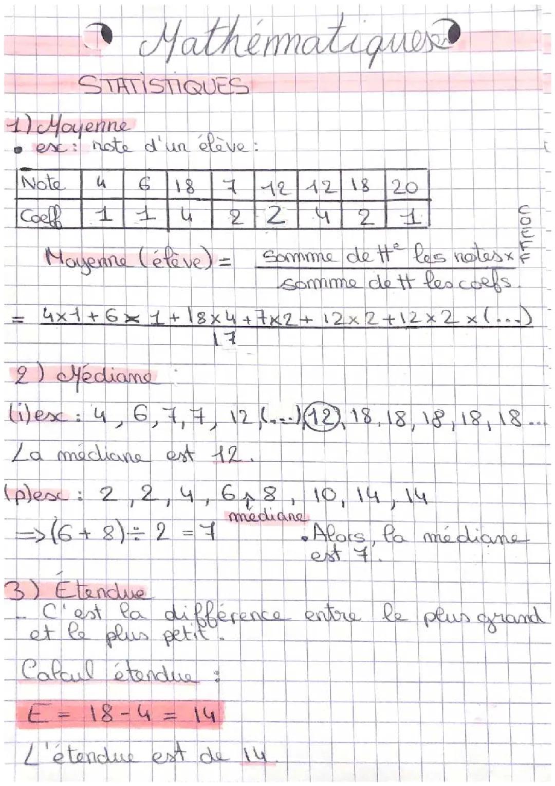 Statistiques maths