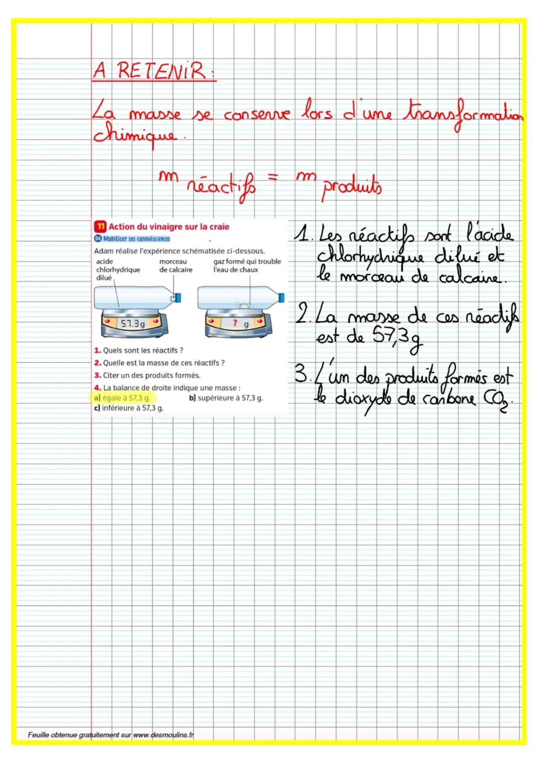 Thème n°2 :
Mouvements
et
Interactions
Feuille obtenue gratuitement sur www.desmoulins.fr # Chapitre n°3: Le mouvement d'un objet
## I- La r