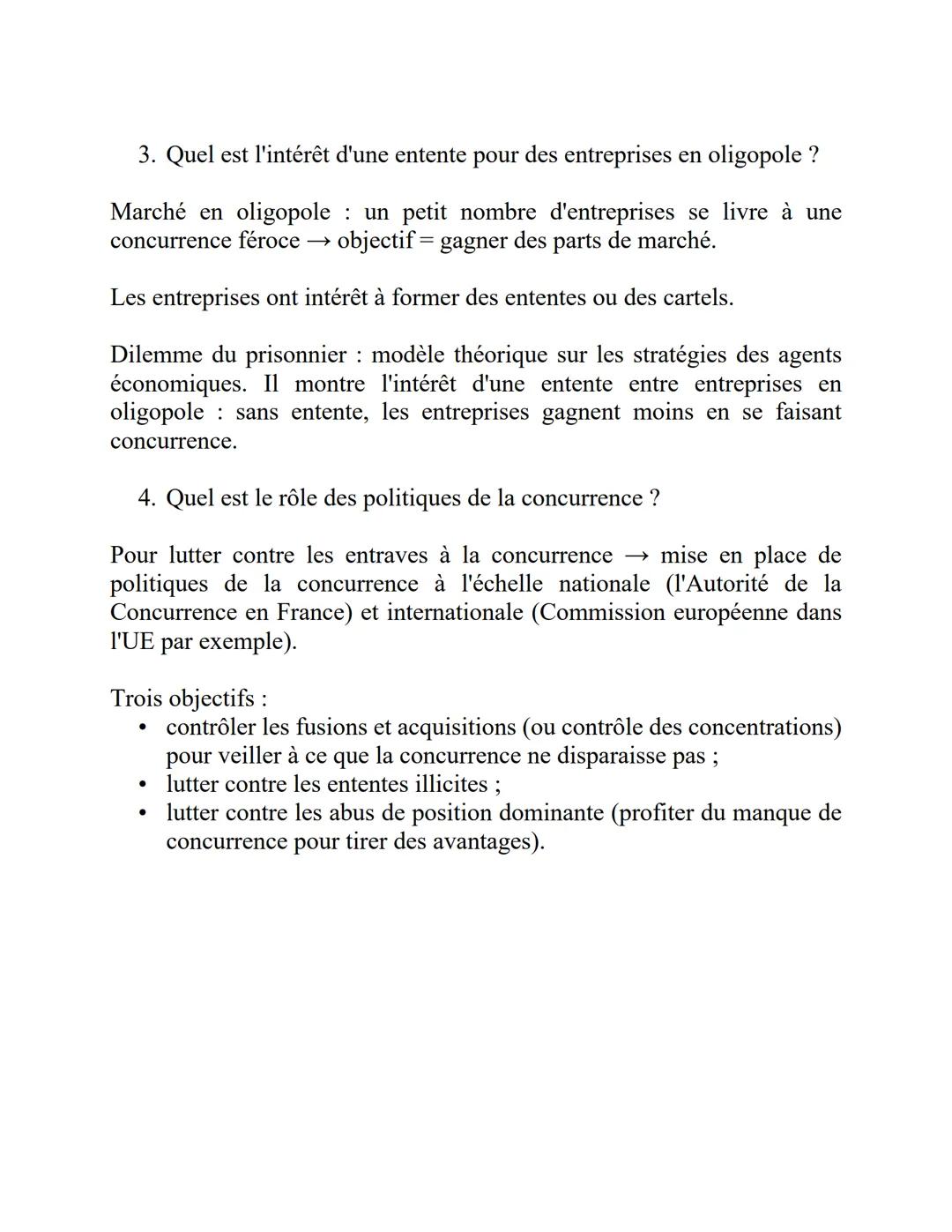 Comment les marchés imparfaitement concurrentiels fonctionnent-ils ?
1. Quelles sont les sources d'un pouvoir de marché?
→>
Les agents peuve
