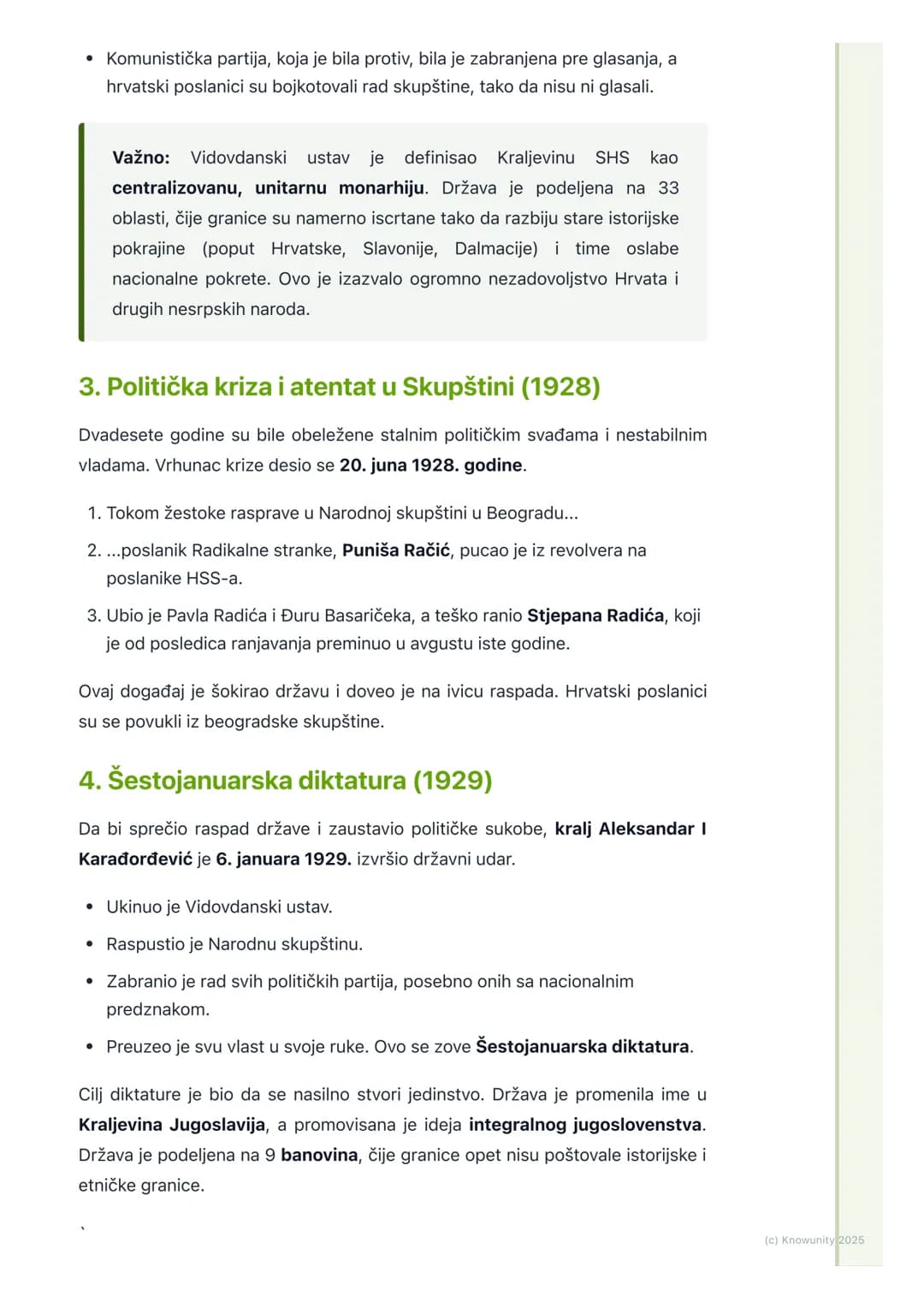 # Unutrašnji problemi i
nacionalno pitanje
Uvod: Stvaranje države i prvi problemi
Nakon Prvog svetskog rata, 1. decembra 1918. godine, stv