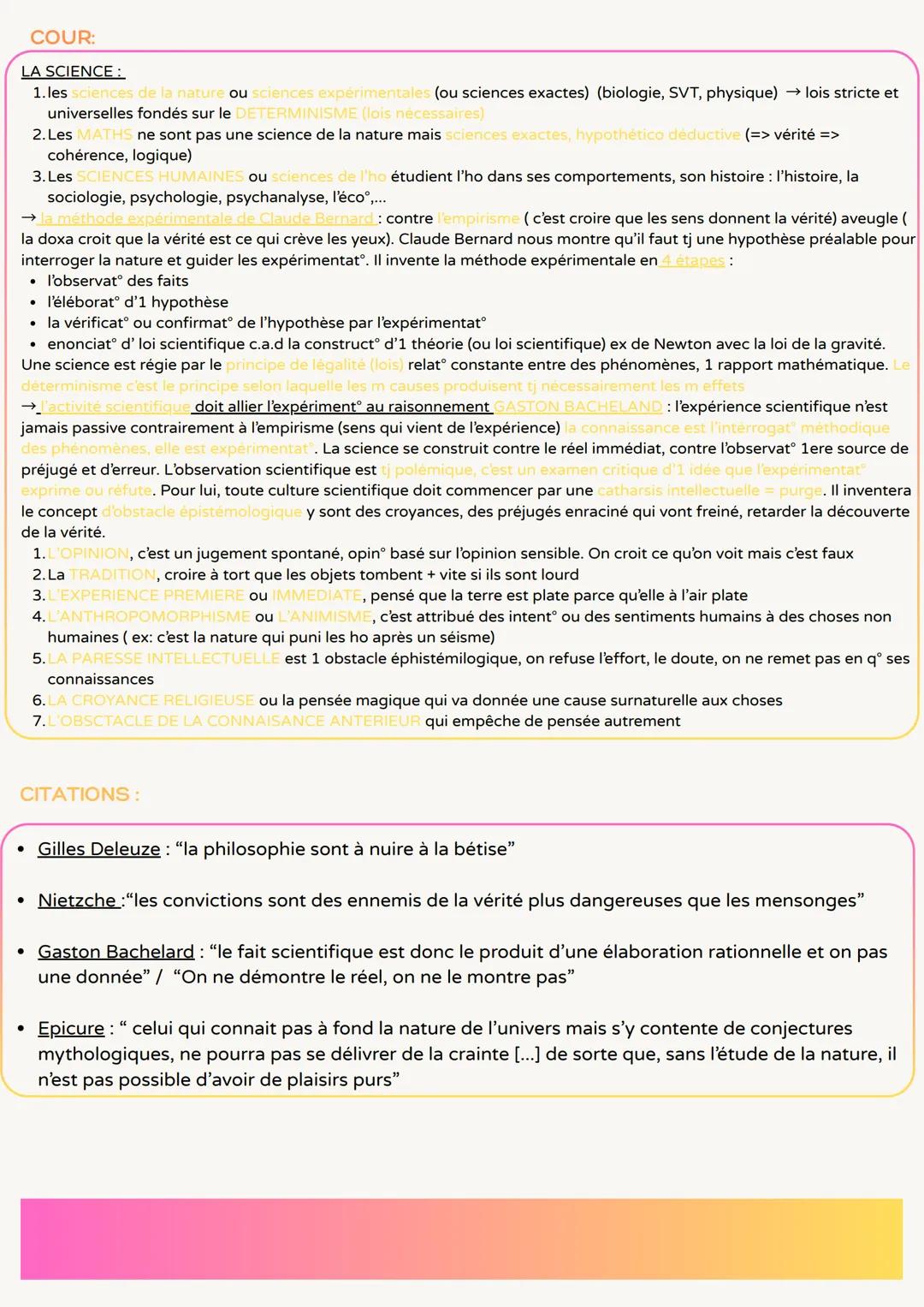 THEME 11: LA RAISON, LA VÉRITÉ, LA SCIENCE
La raison à 2 sens :
- recherche d'expressions mettant en lumière la double dimension (cognitive