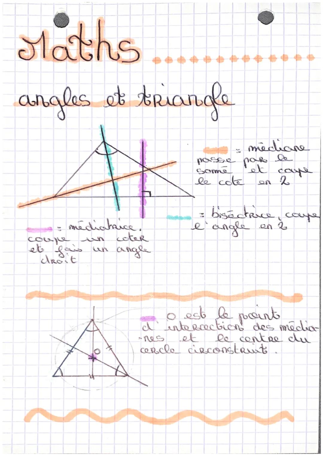Les angles et triangles : propriétés et notions clés