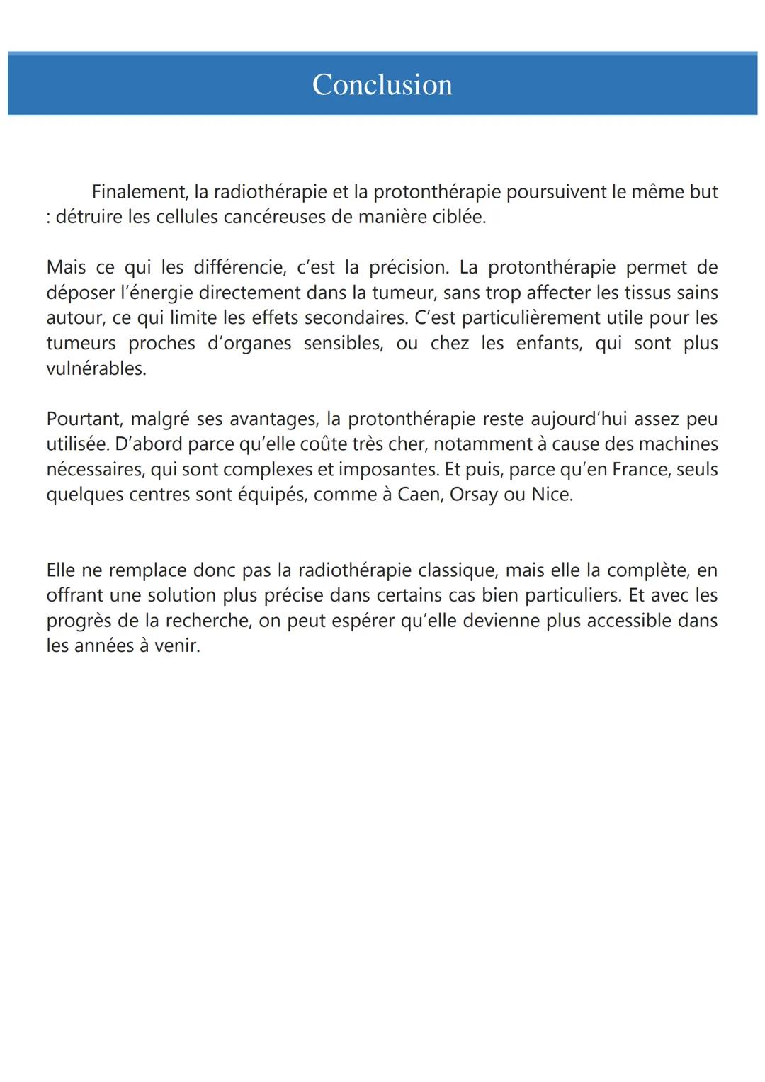 Oral physique-chimie
En quoi la protonthérapie améliore-t-elle le traitement des
cancers par apport à la radiothérapie ?
• Introduction
• Pa