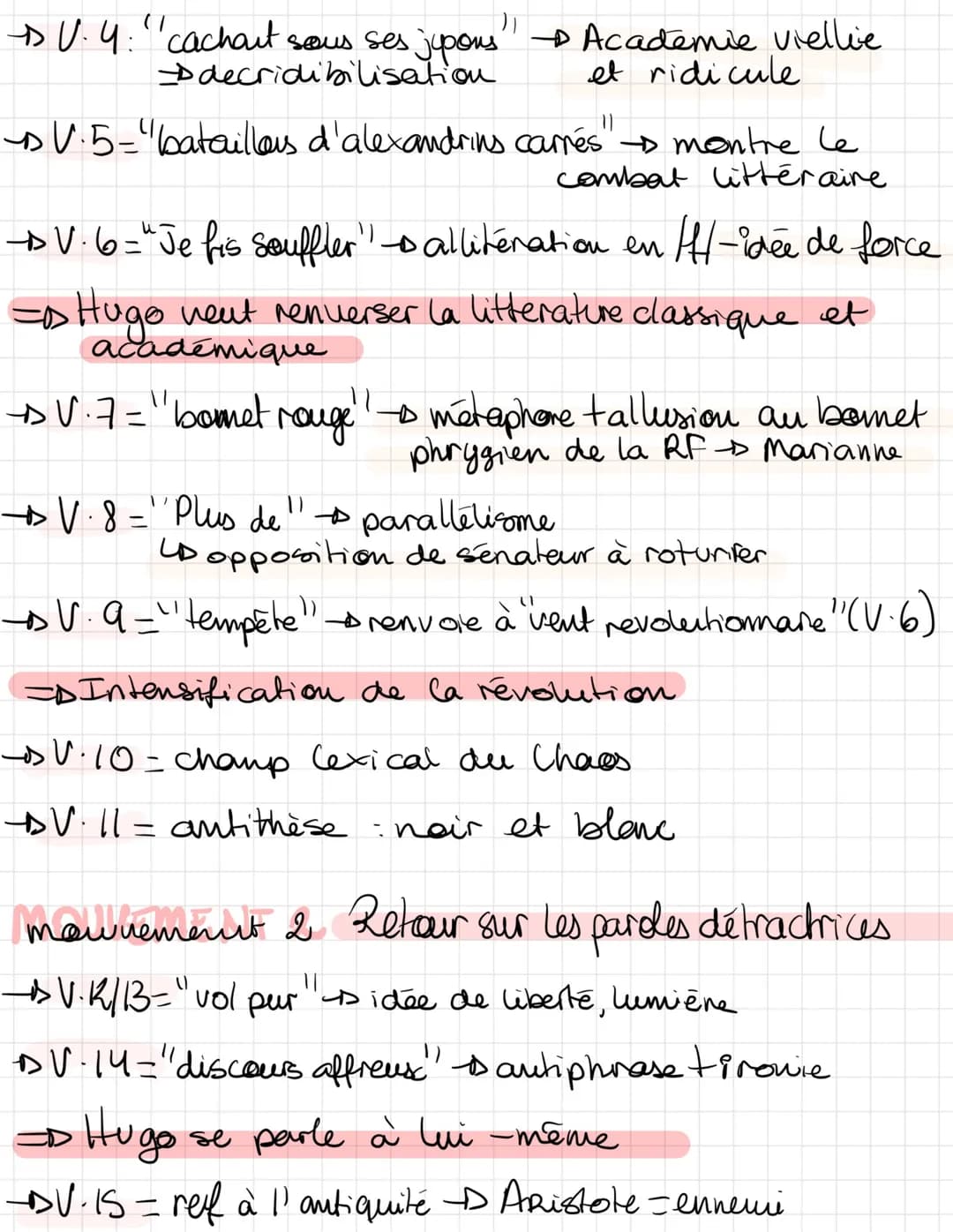 - V.16 = ref à la DDHC + suivi logique au programme
révolutionnaire (bonnet rouge)
- V.17/18 = énumérations des peuples envahisseurs du
mond