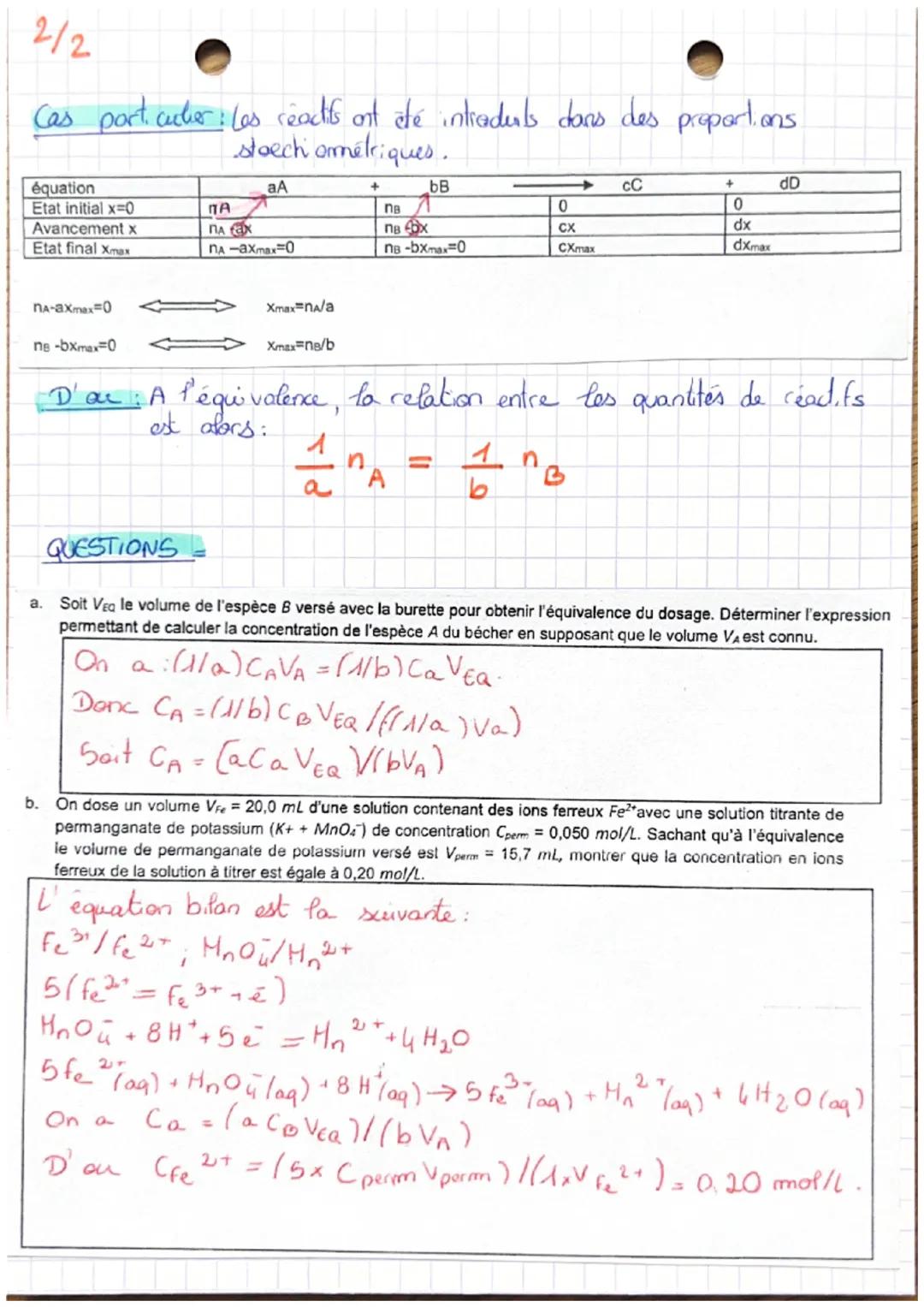 1/2
OPHISIQUE-CHIMIE,
→ Titrage avec suivi colorimetrique (chap. 4).
I. Titrage.
A definition et
en œuvice....
→ Un titrage est une techniqu