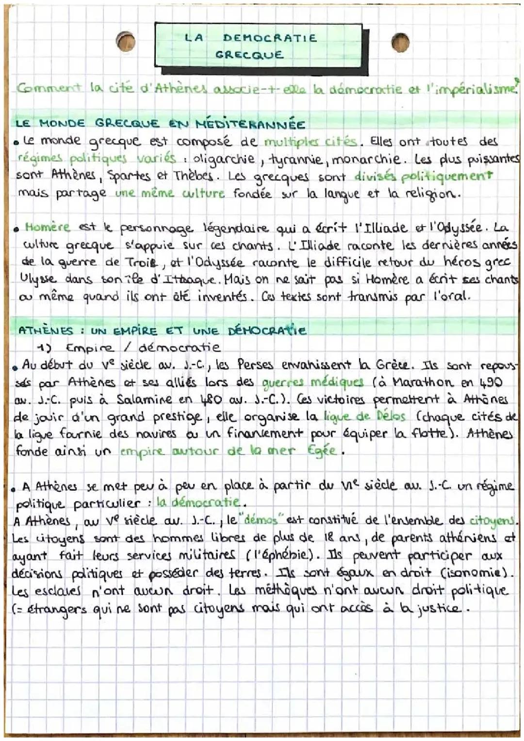 La démocratie grecque