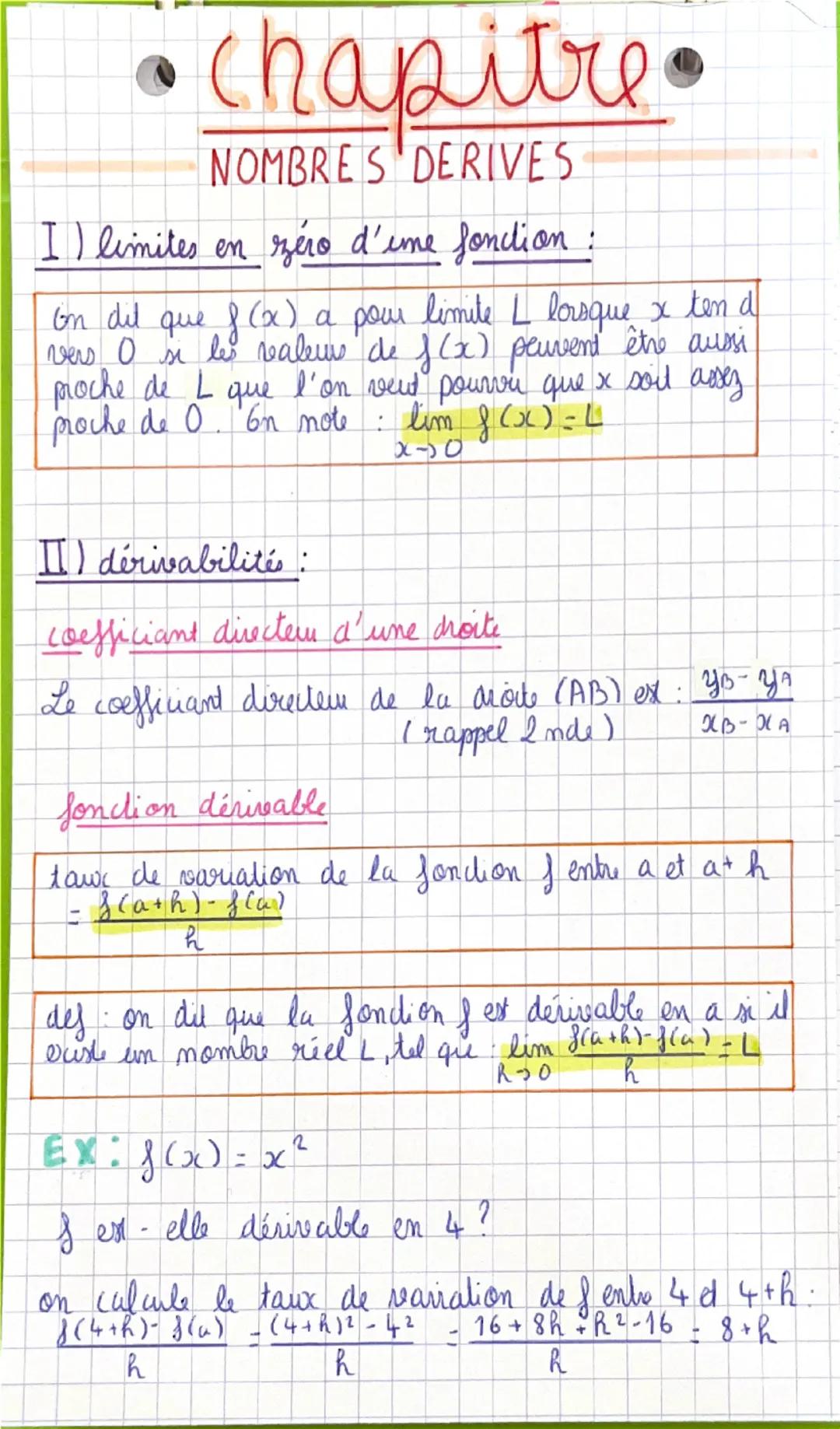 Nombres dérivés