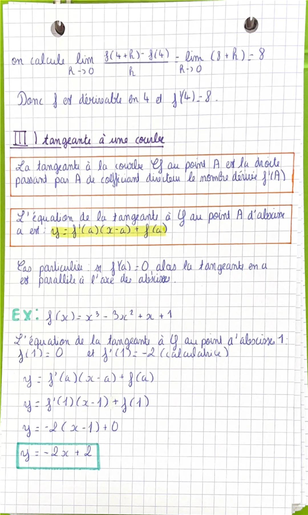 # Chapitre
NOMBRES DERIVES
I) limites en zéro d'ime fondion :
on dil que f (x) a pour limite L lorsque x ten d
vers O si les valeurs de f