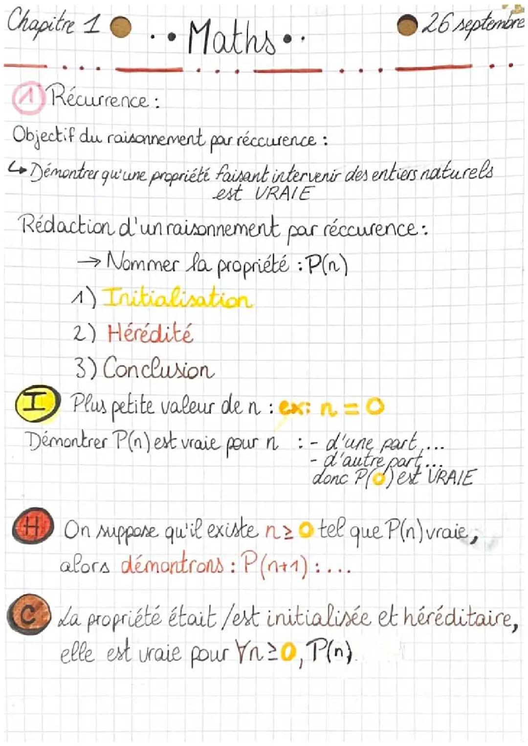 Suites, Récurrence, Fonction Exponentielle