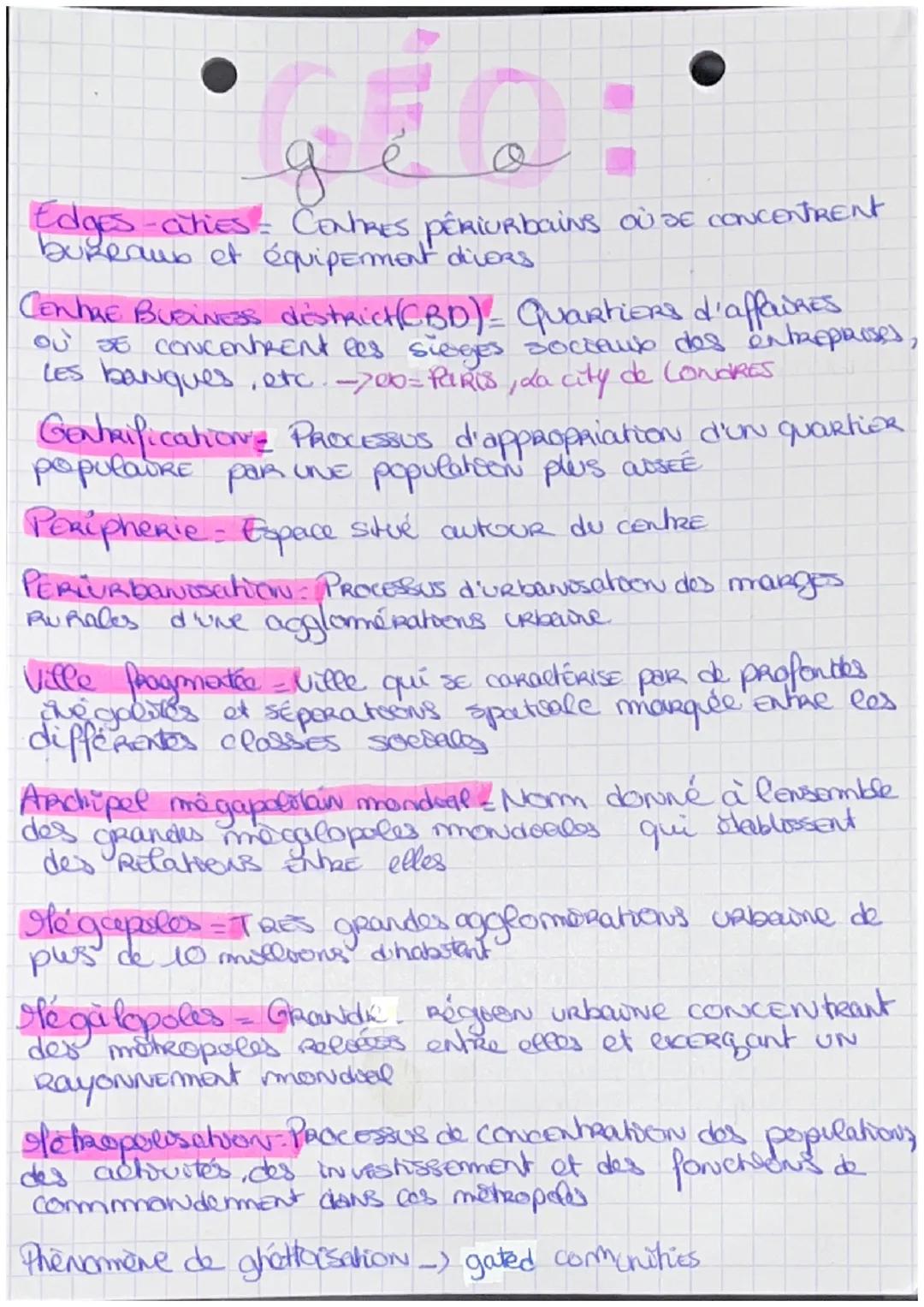 La metropolisation :un processus mondial différencié