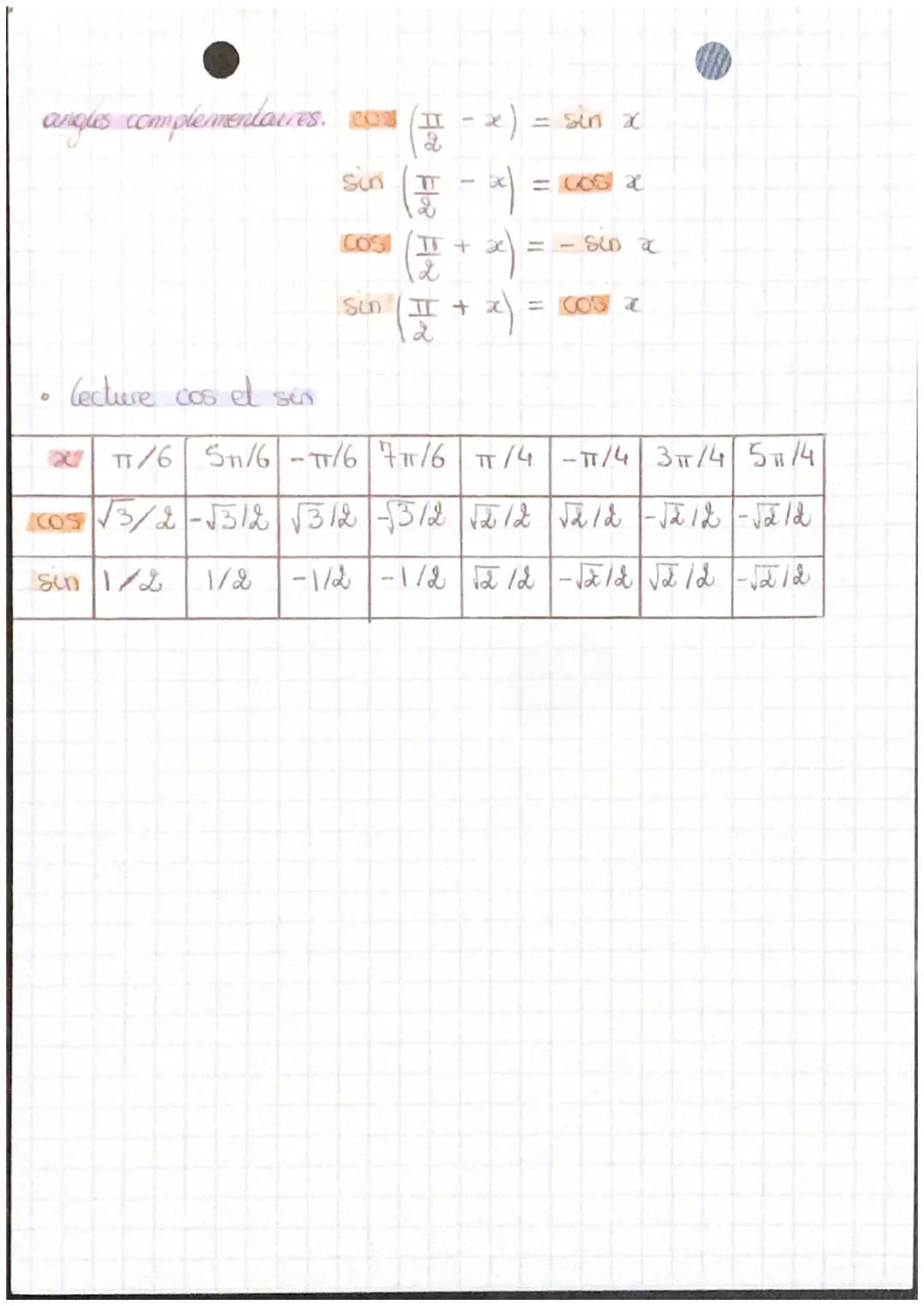 SOH
CAH
TOA
• radiants
• Spe Maths
trigonométrie
2°180 90 6045301 150 135 72 20 57,3
rad $\pi$ $\pi/2$ $\pi/3$ $\pi/4$ $\pi/6$ $\pi/180$