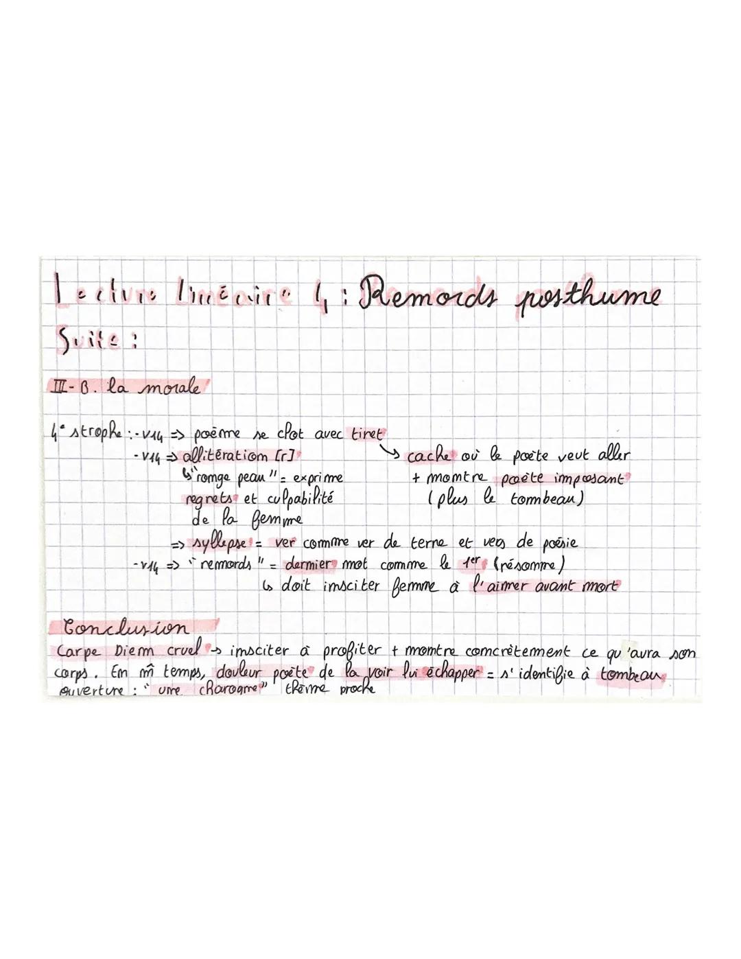 # Lecture Linicaise y
"Remords posthume", Charles Baudelaire, 1861
Intro
Recueil: Les Fleurs du mal, 1861
-Thèmes: Carpe diem, mort
- P