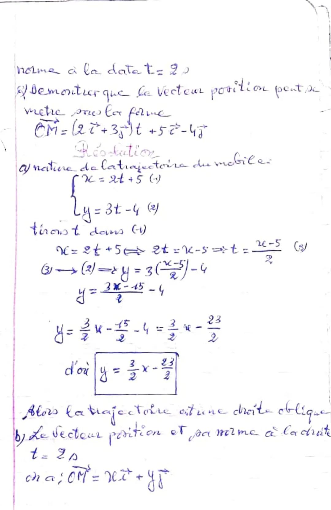 de contre O et de rayon R.
2./ Vecteur Vitesse moyenne de Vecteur
vitisx moyenne et la variation dui Vecto
position par rapprit la Variatio