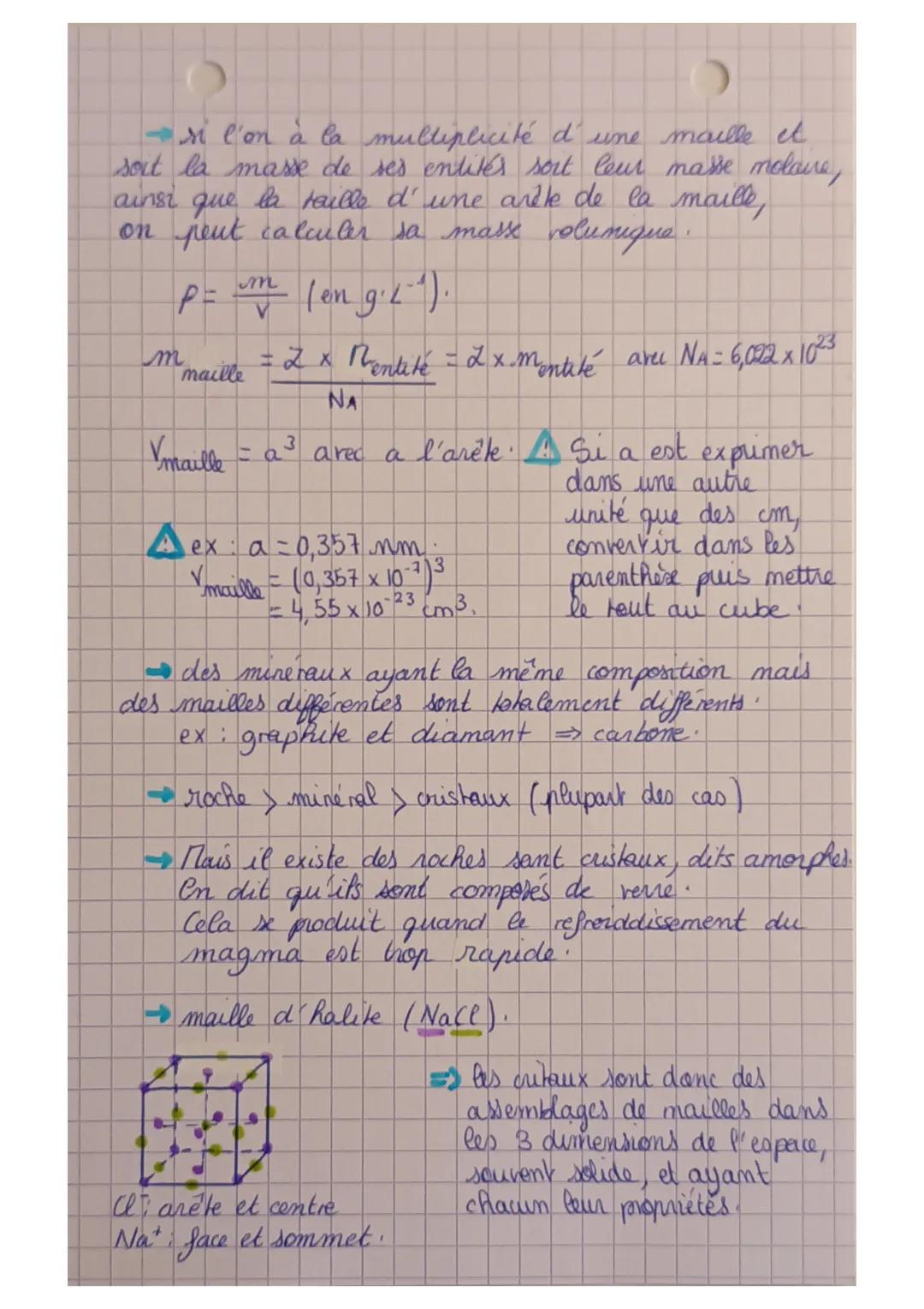 S.V.T
YES).
Des édifices ordonnés : les cristaux
→ présent dans le monde inerte et vivant
→ l'état cristallin peut être une maille cubique: